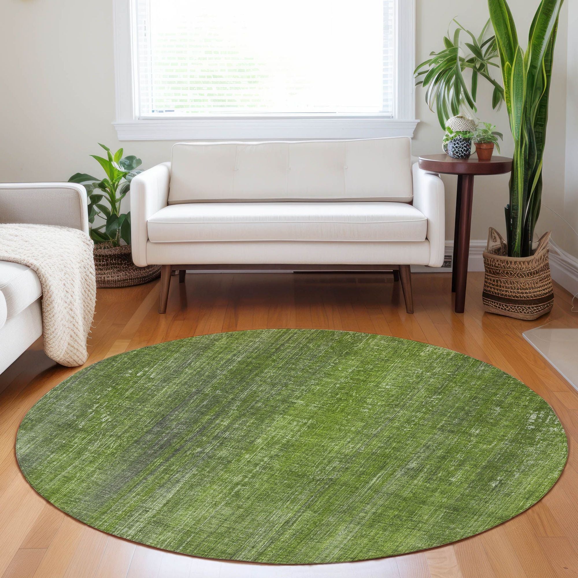 Machine Made ACN552 Green Rugs
