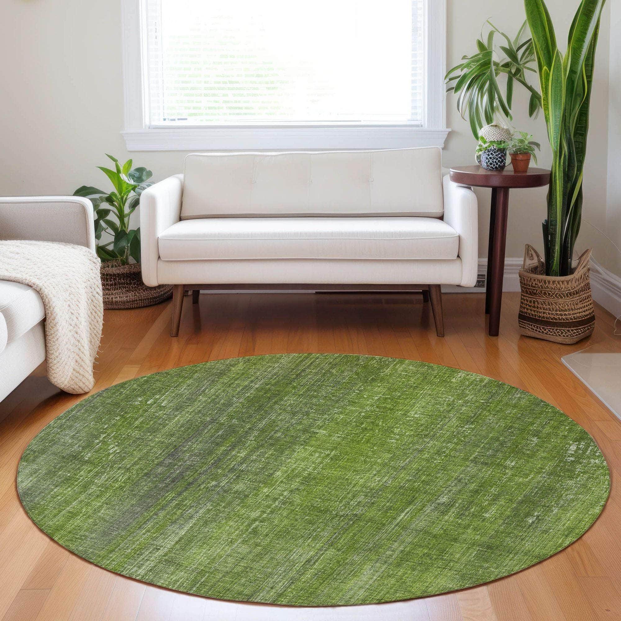 Machine Made ACN552 Green Rugs