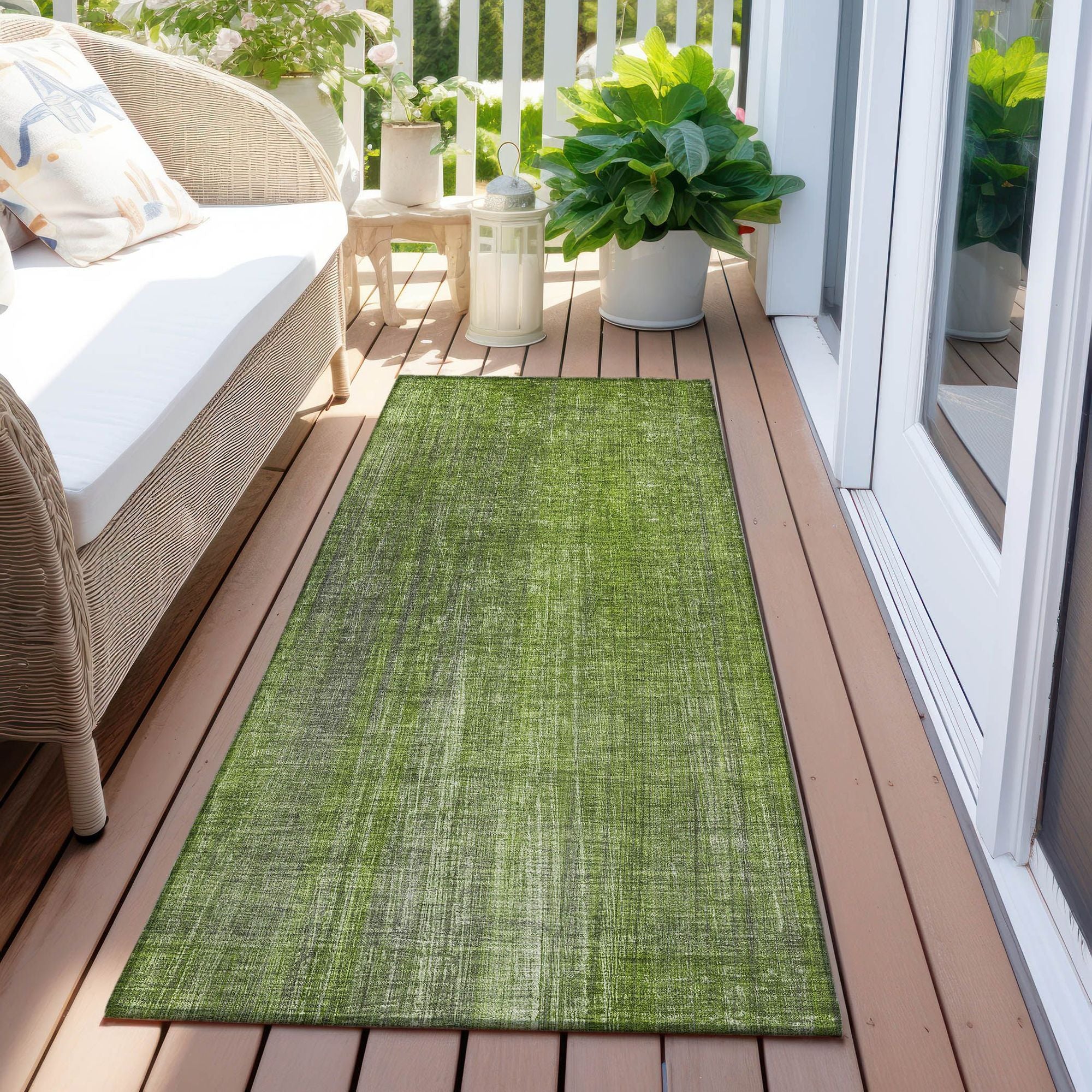Machine Made ACN552 Green Rugs