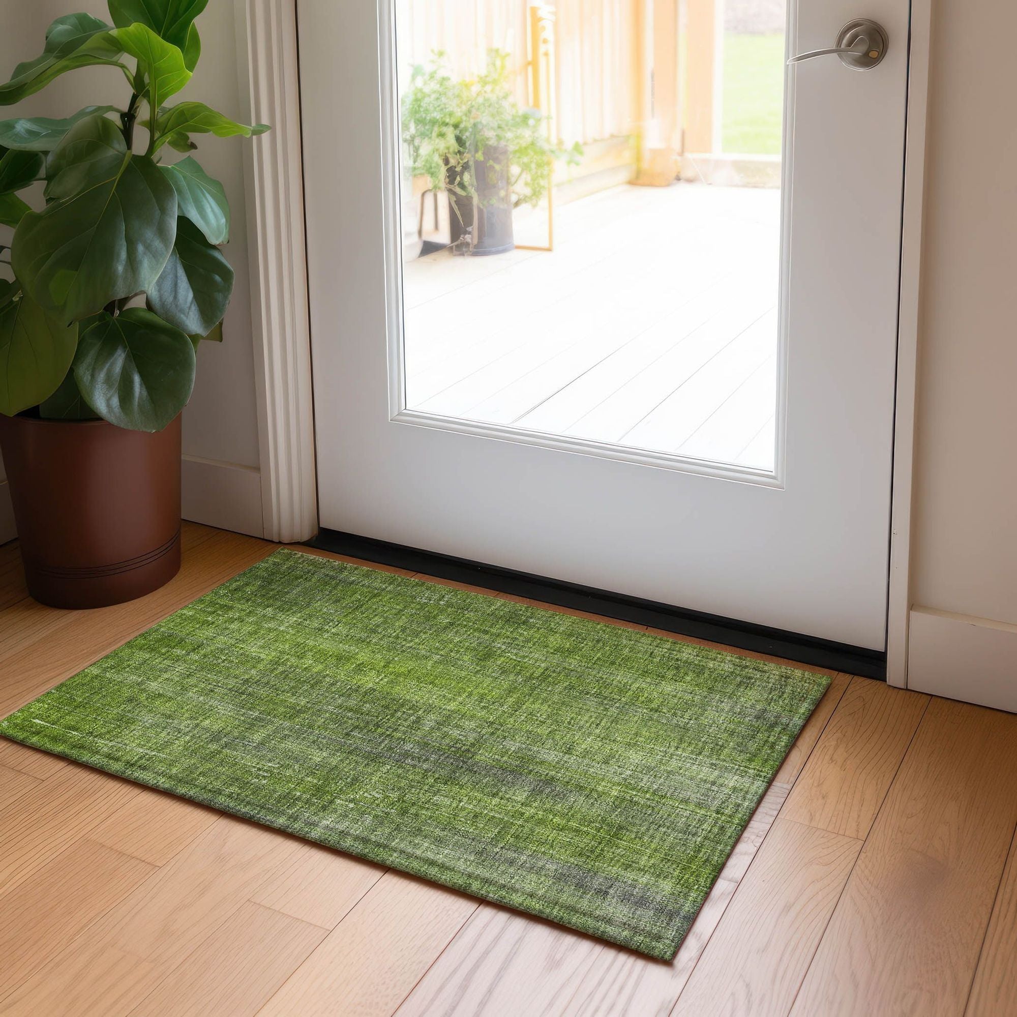 Machine Made ACN552 Green Rugs
