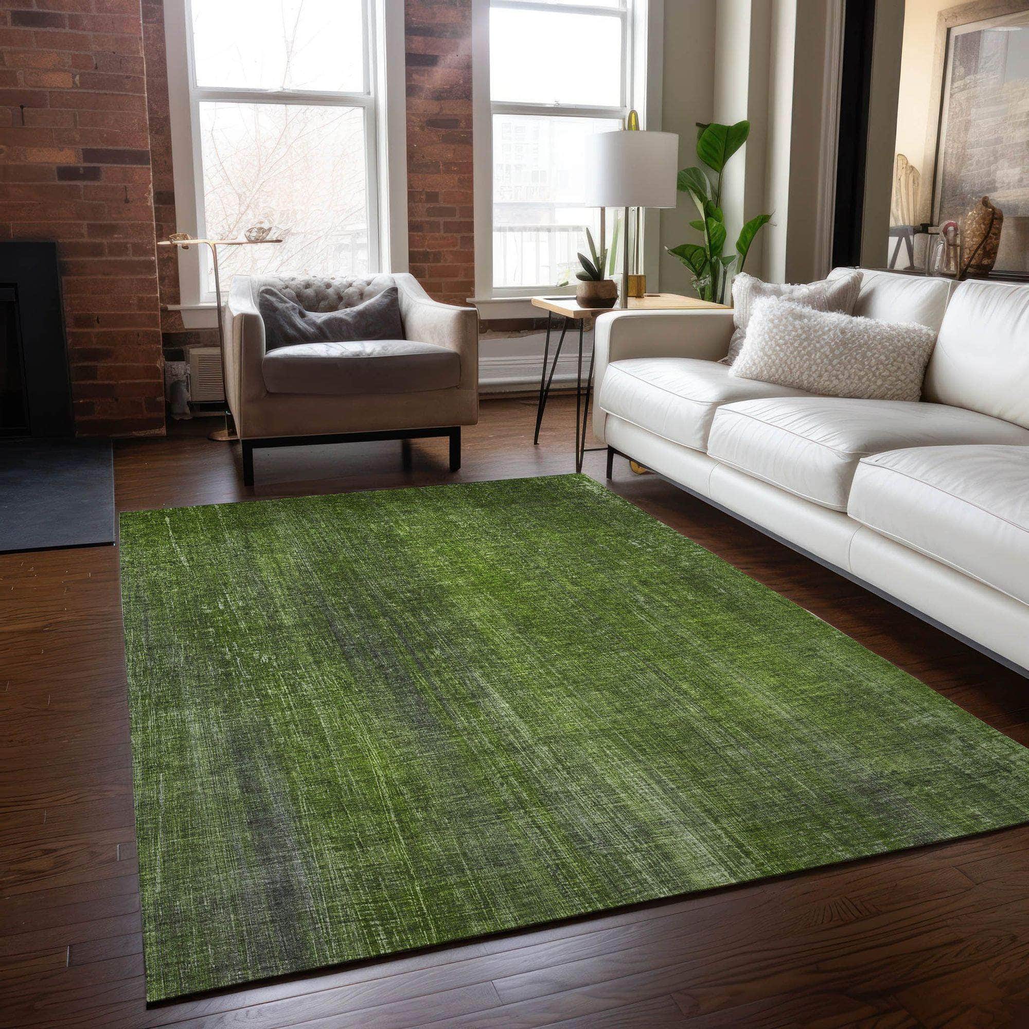 Machine Made ACN552 Green Rugs