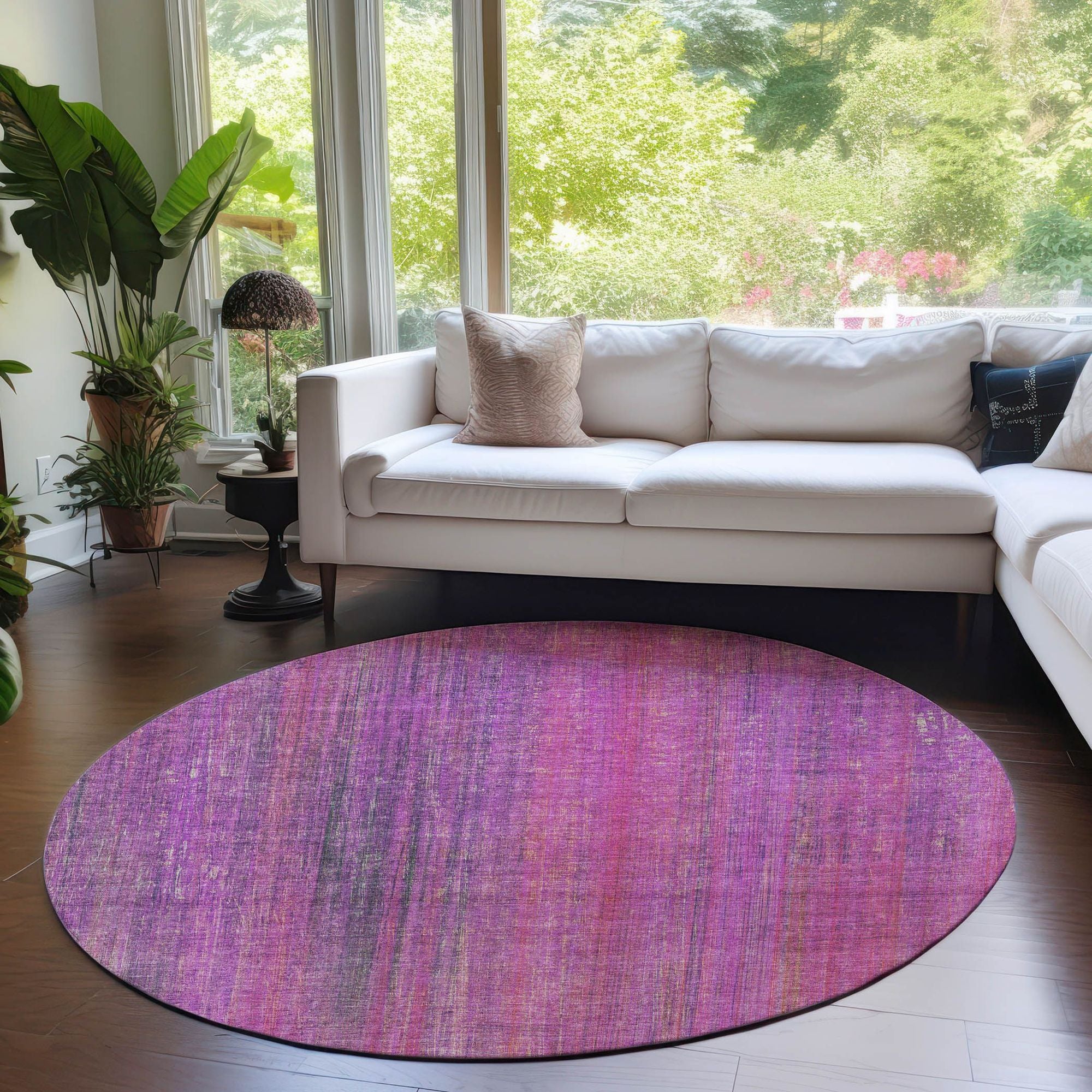 Machine Made ACN552 Lilac Purple Rugs