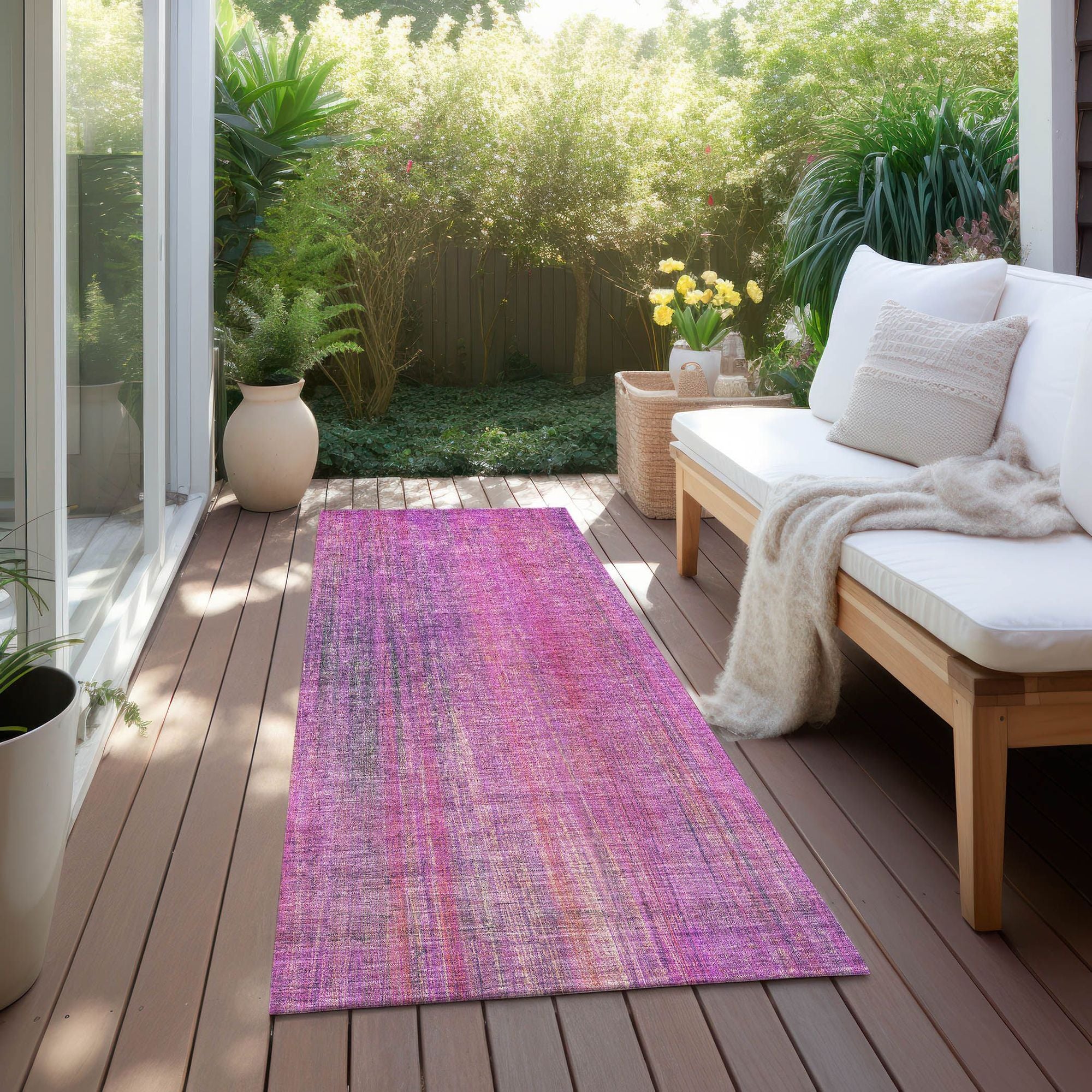 Machine Made ACN552 Lilac Purple Rugs