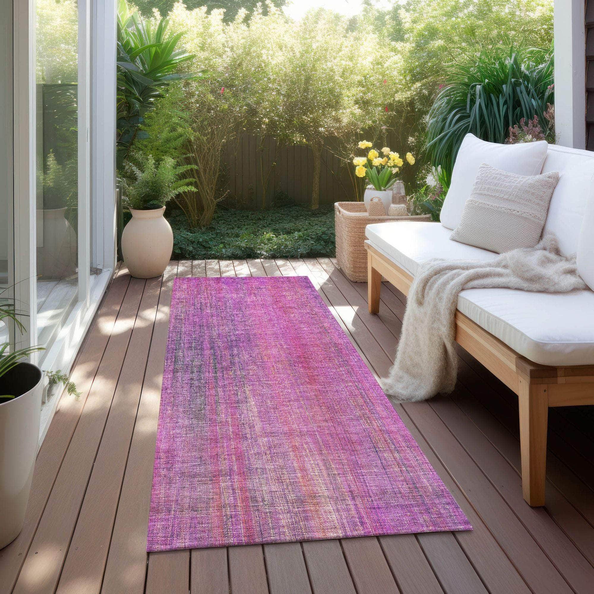 Machine Made ACN552 Lilac Purple Rugs