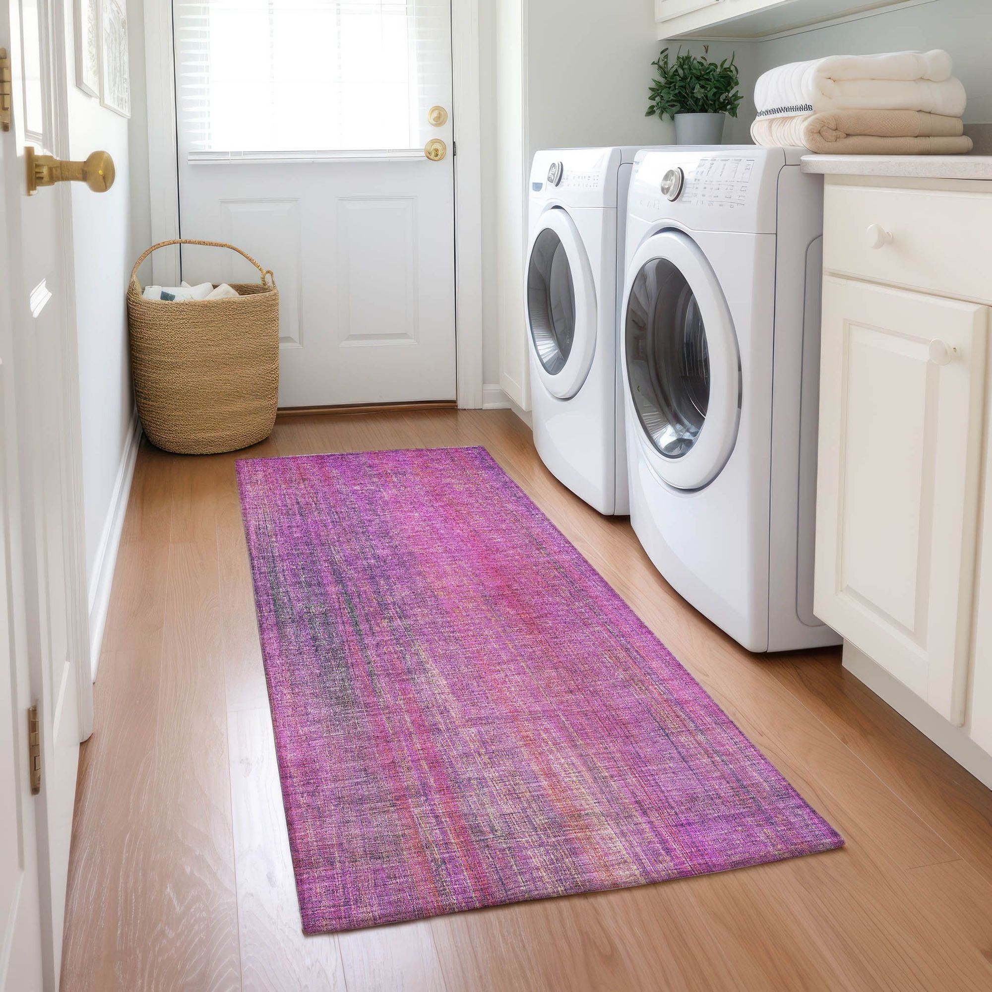 Machine Made ACN552 Lilac Purple Rugs