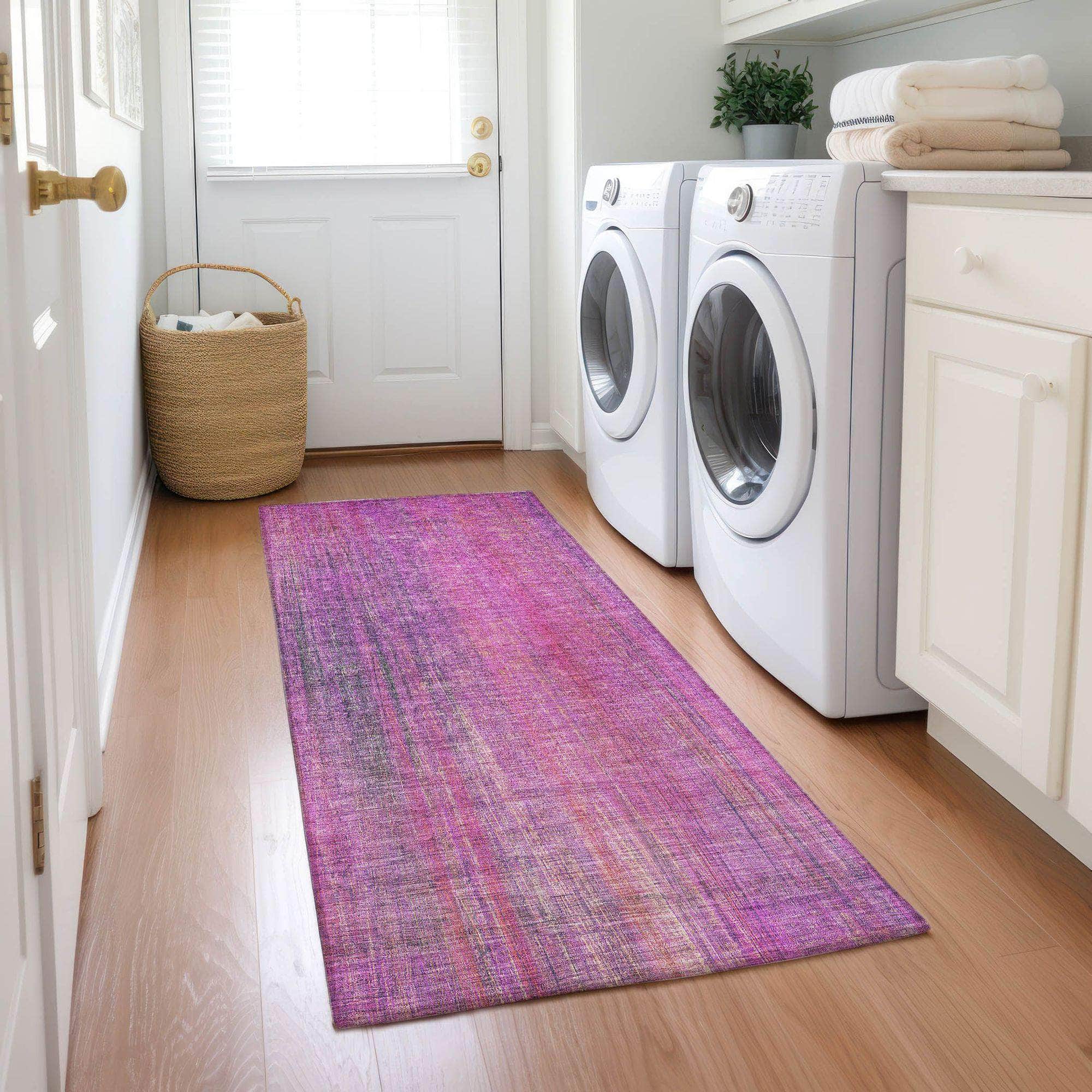 Machine Made ACN552 Lilac Purple Rugs