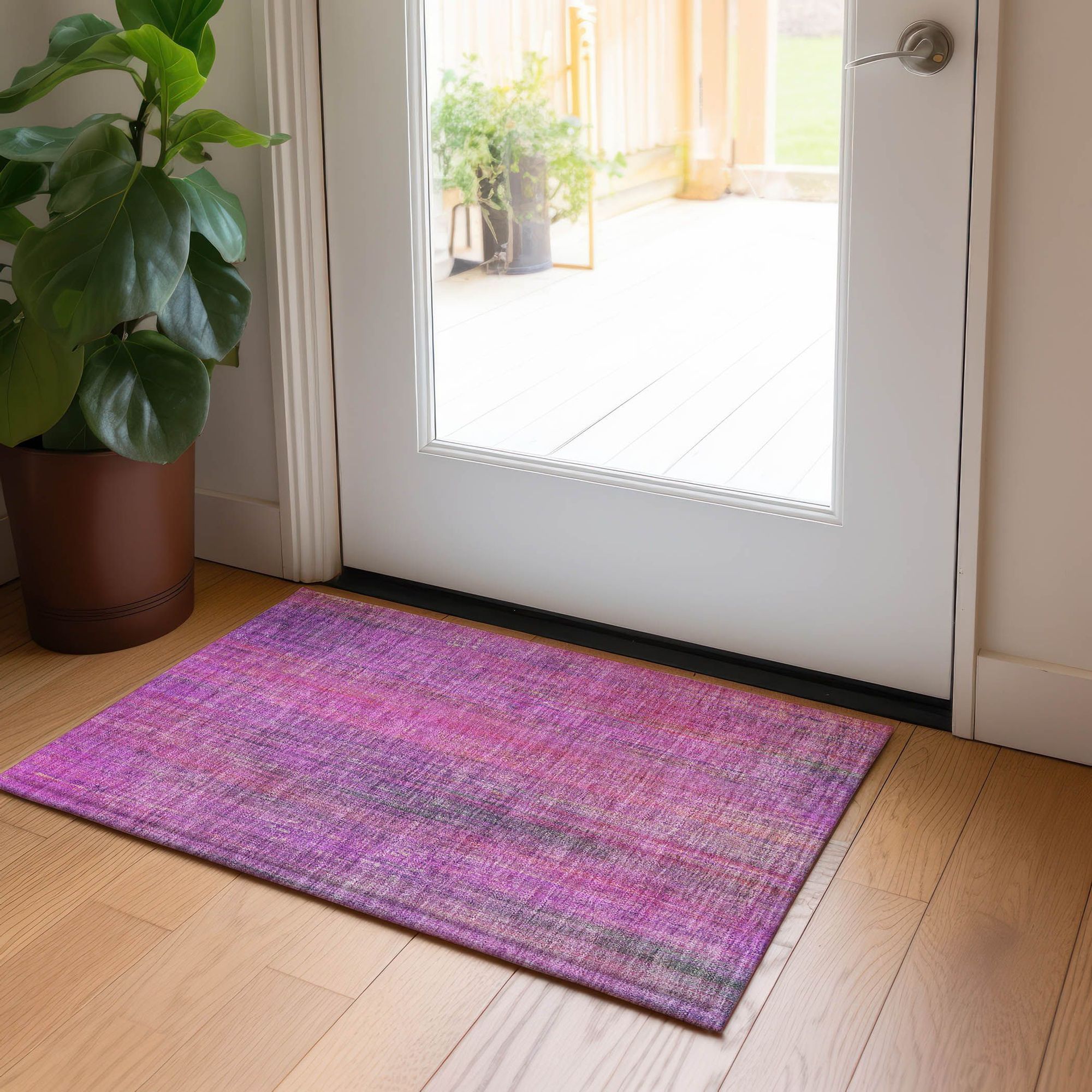 Machine Made ACN552 Lilac Purple Rugs
