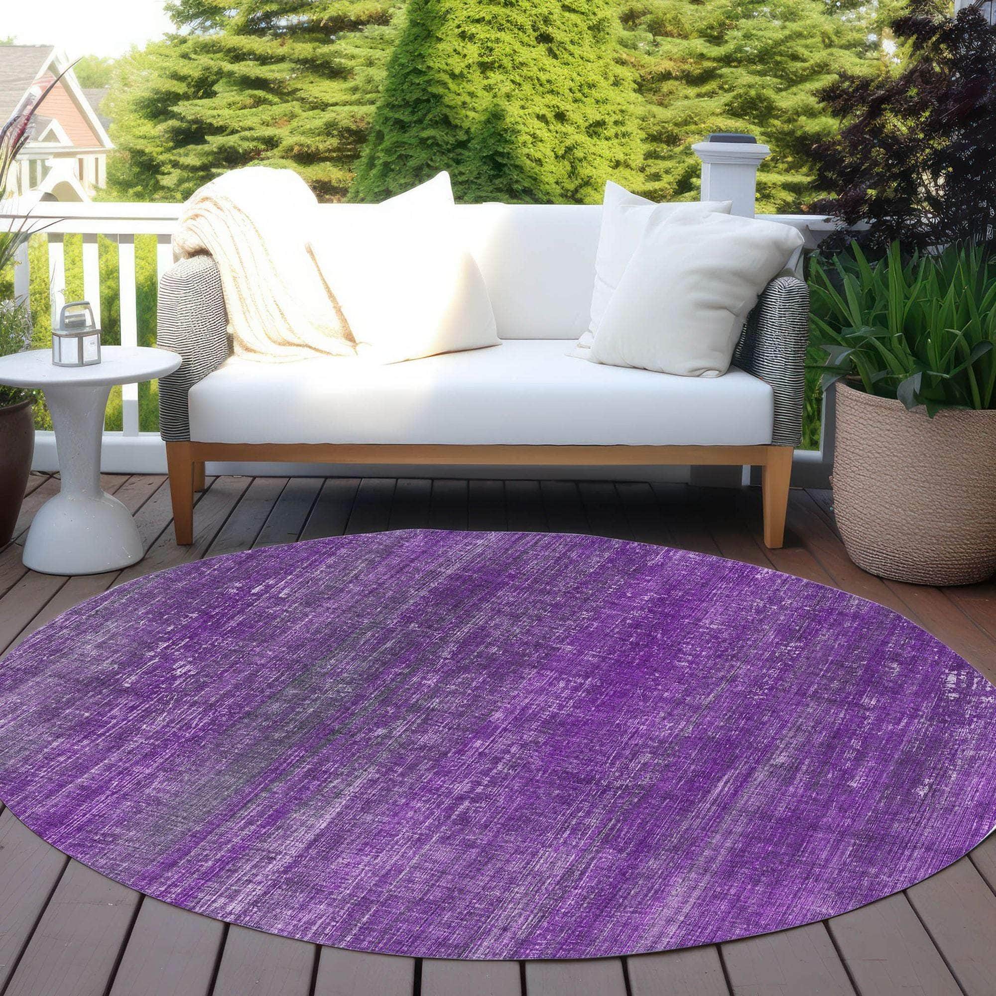 Machine Made ACN552 Purple Rugs