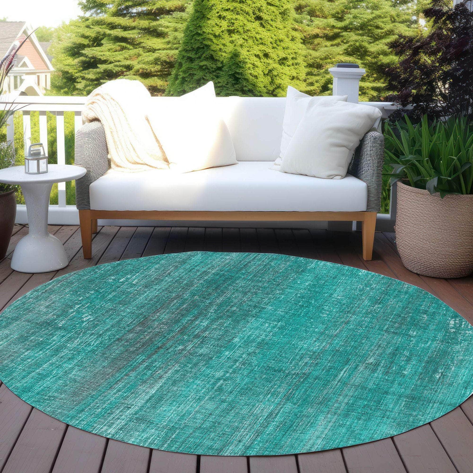 Machine Made ACN552 Teal Rugs
