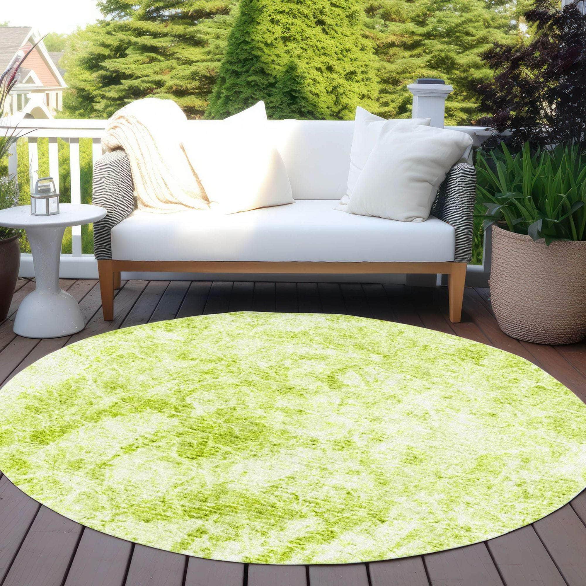 Machine Made ACN553 Aloe Green Rugs