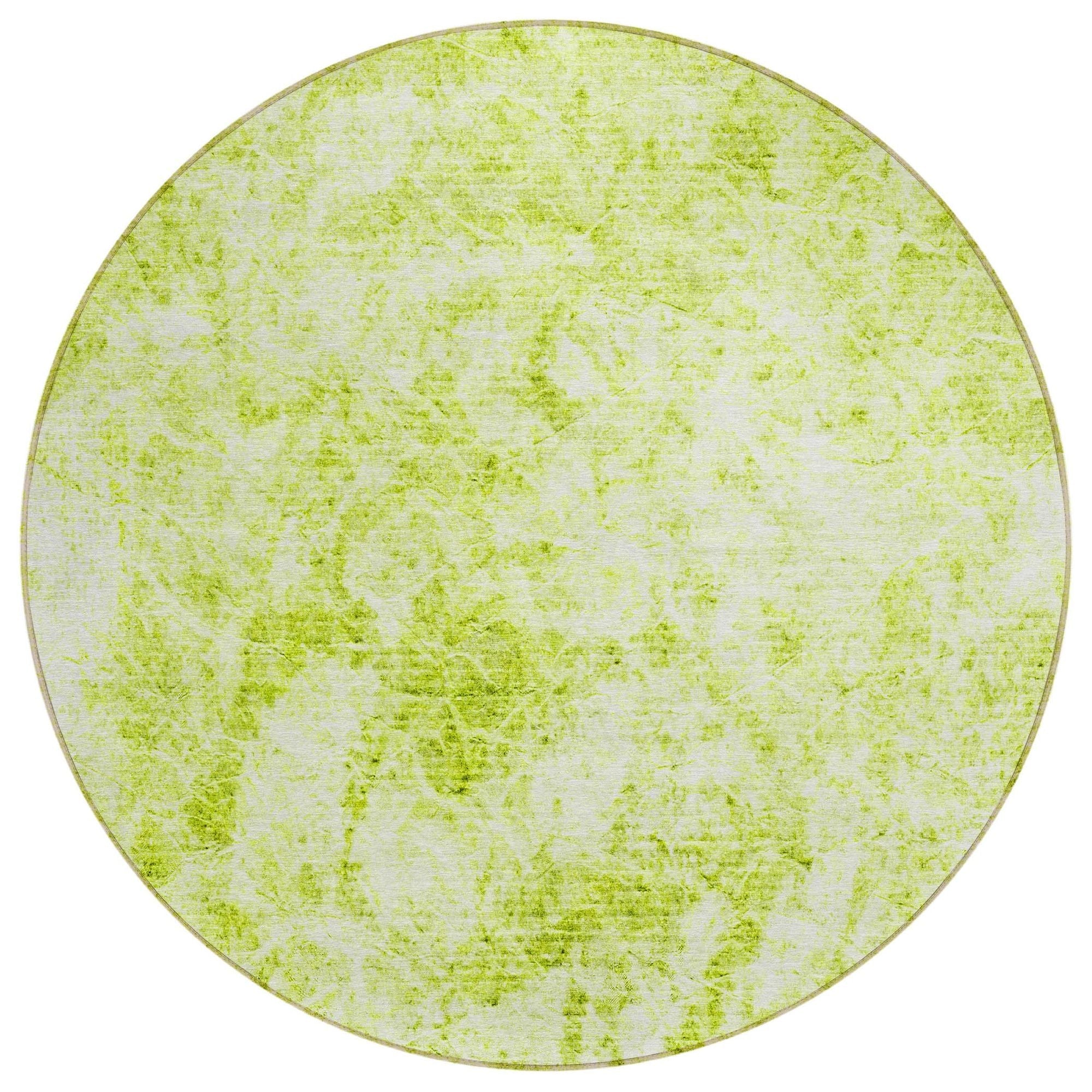 Machine Washable Aloe Green Rug - Indoor / Outdoor - Kids / Pet Friendly Organic Print Rug