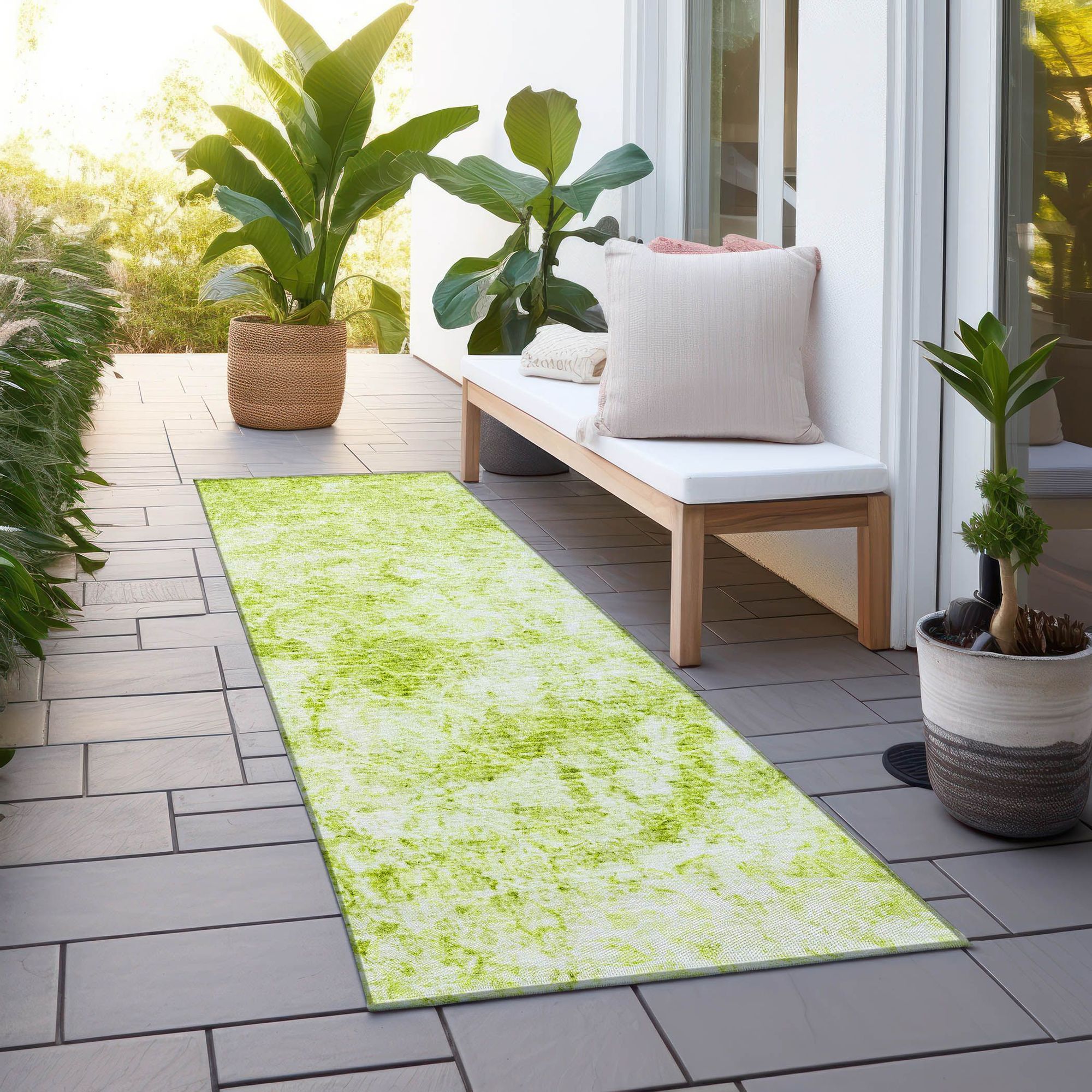 Machine Made ACN553 Aloe Green Rugs