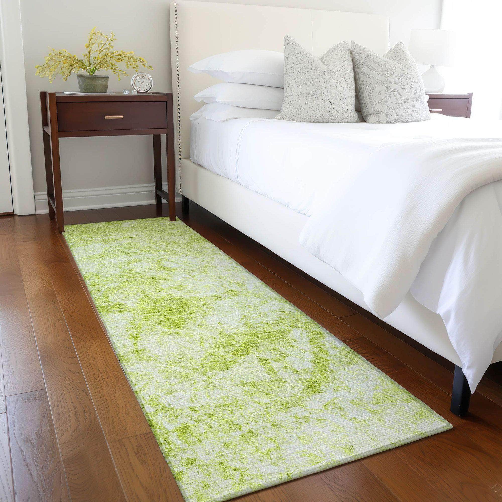 Machine Made ACN553 Aloe Green Rugs