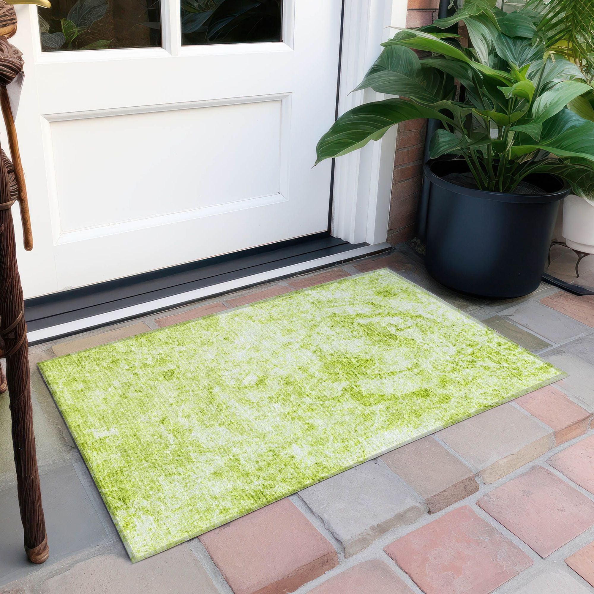 Machine Made ACN553 Aloe Green Rugs