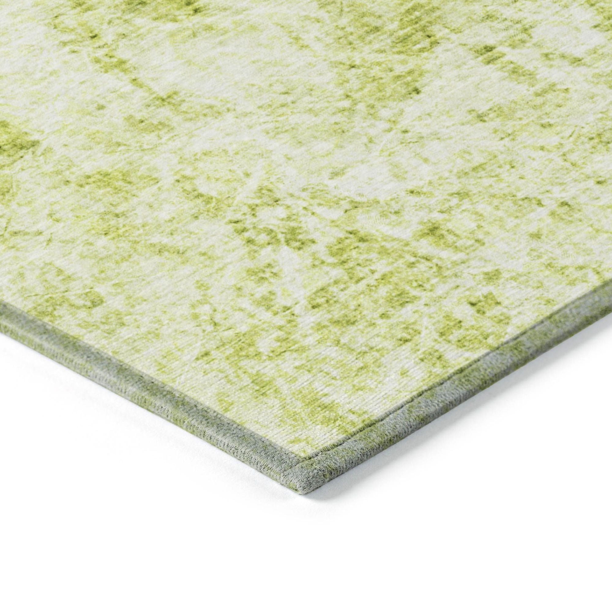 Machine Made ACN553 Aloe Green Rugs