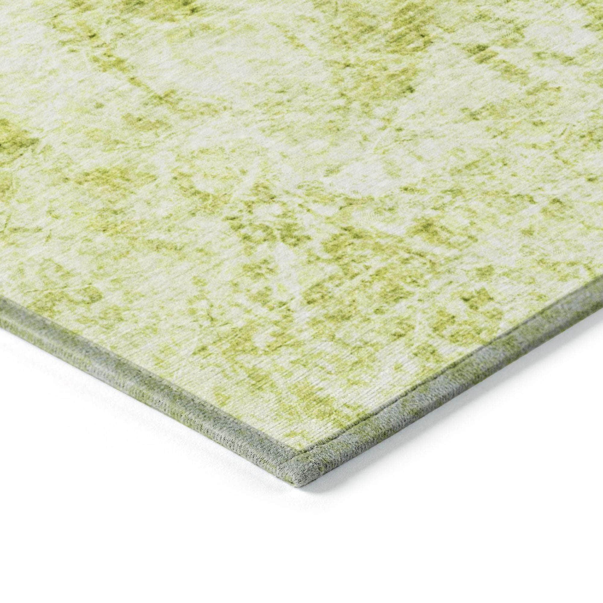 Machine Made ACN553 Aloe Green Rugs
