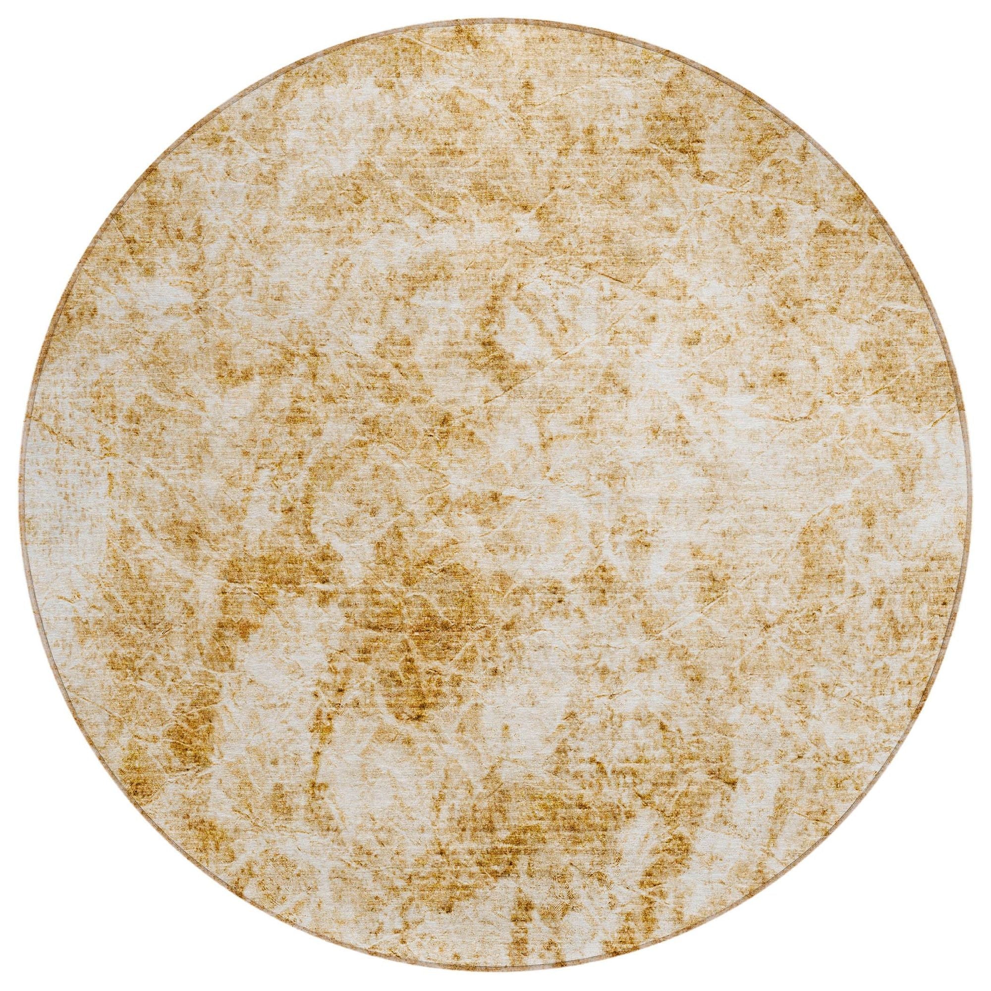 Machine Washable Beige Brown Rug - Indoor / Outdoor - Kids / Pet Friendly Organic Print Rug