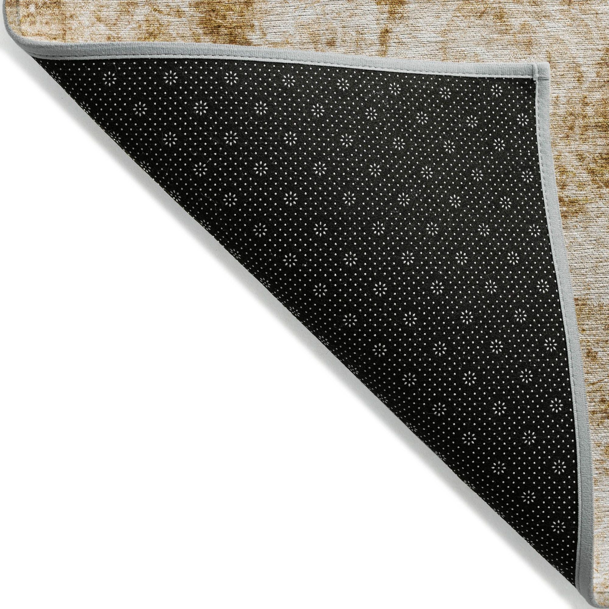 Machine Made ACN553 Beige Brown Rugs