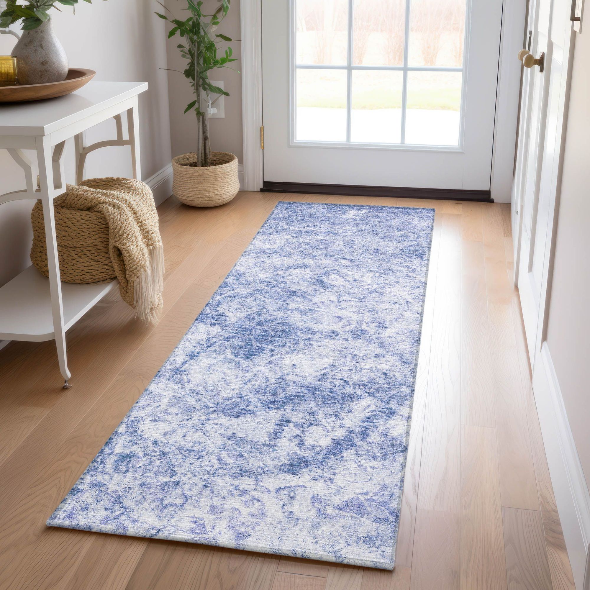 Machine Made ACN553 Blue Rugs
