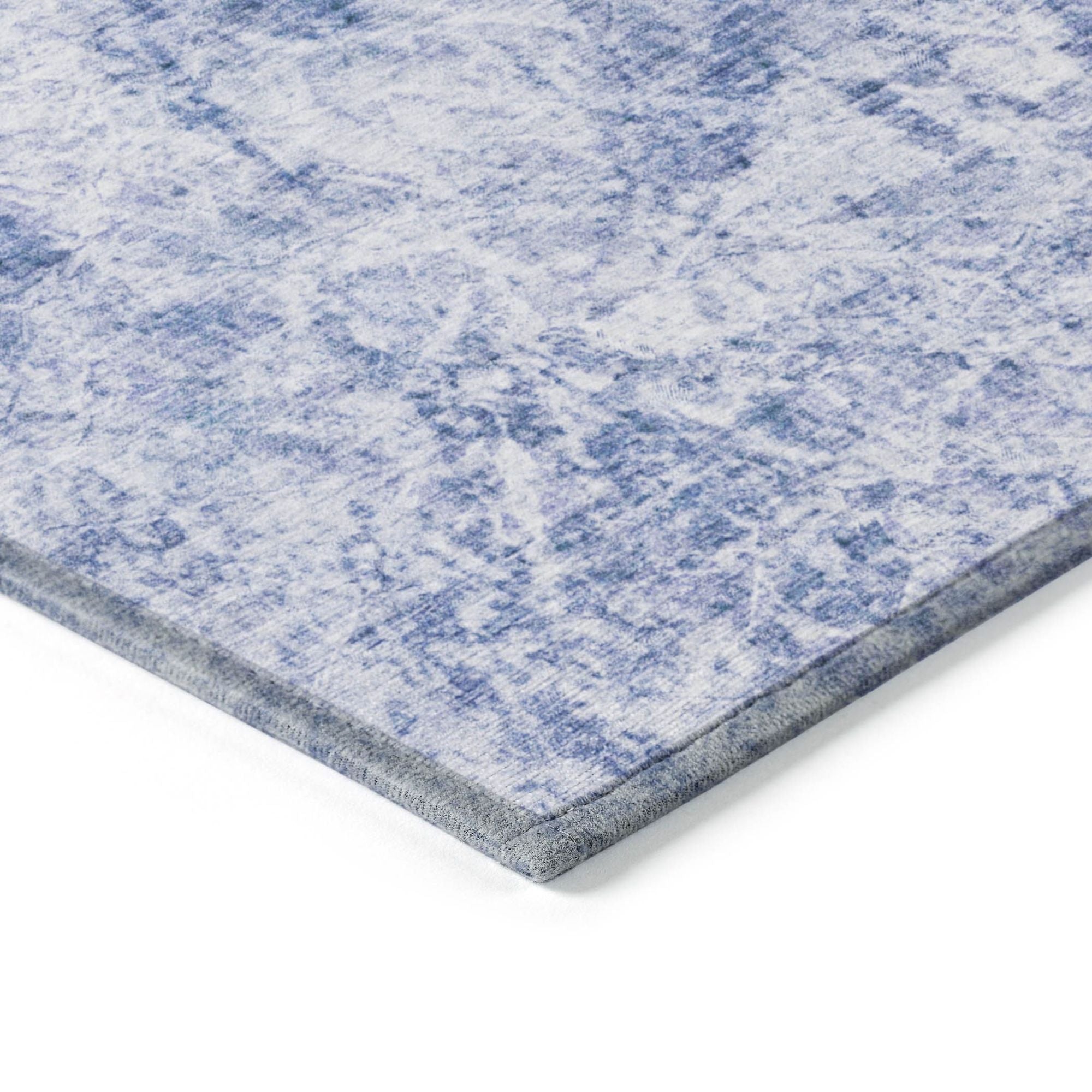 Machine Made ACN553 Blue Rugs