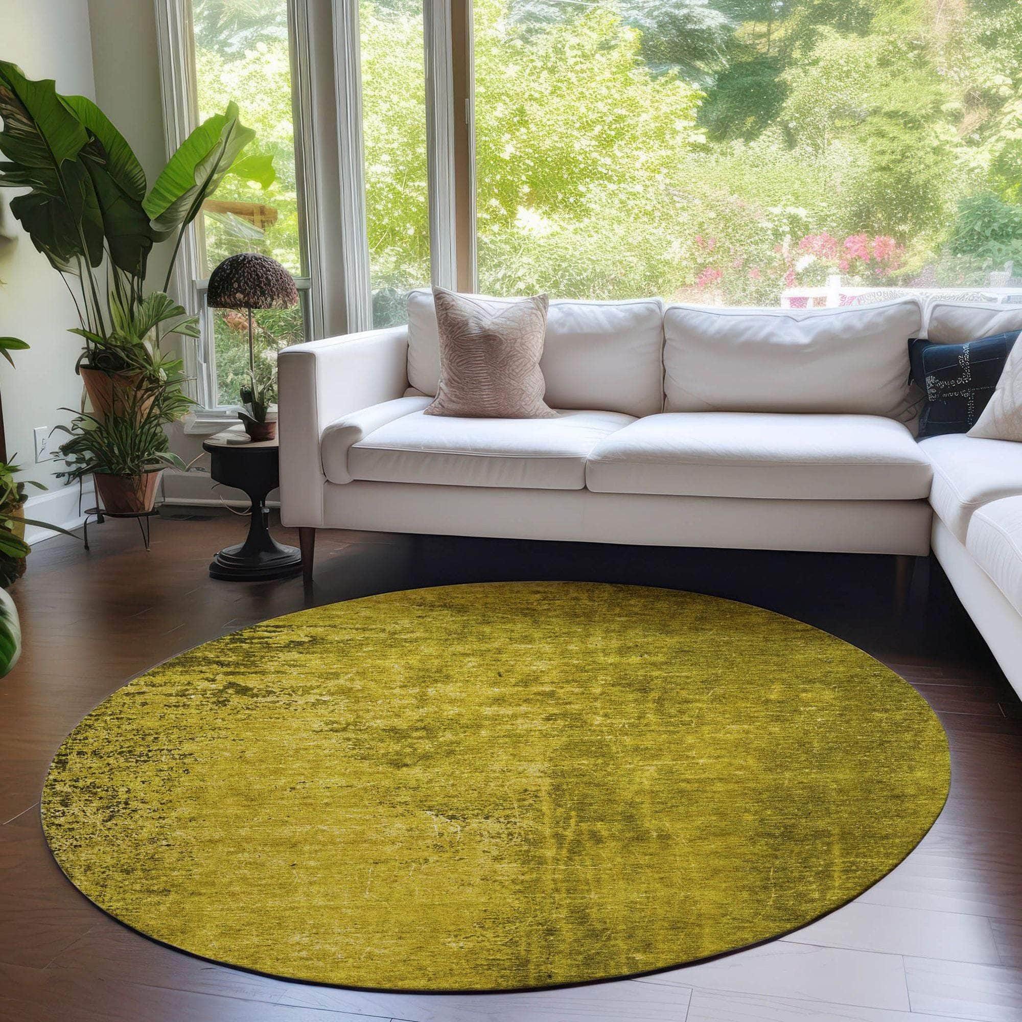 Machine Made ACN554 Gold Rugs