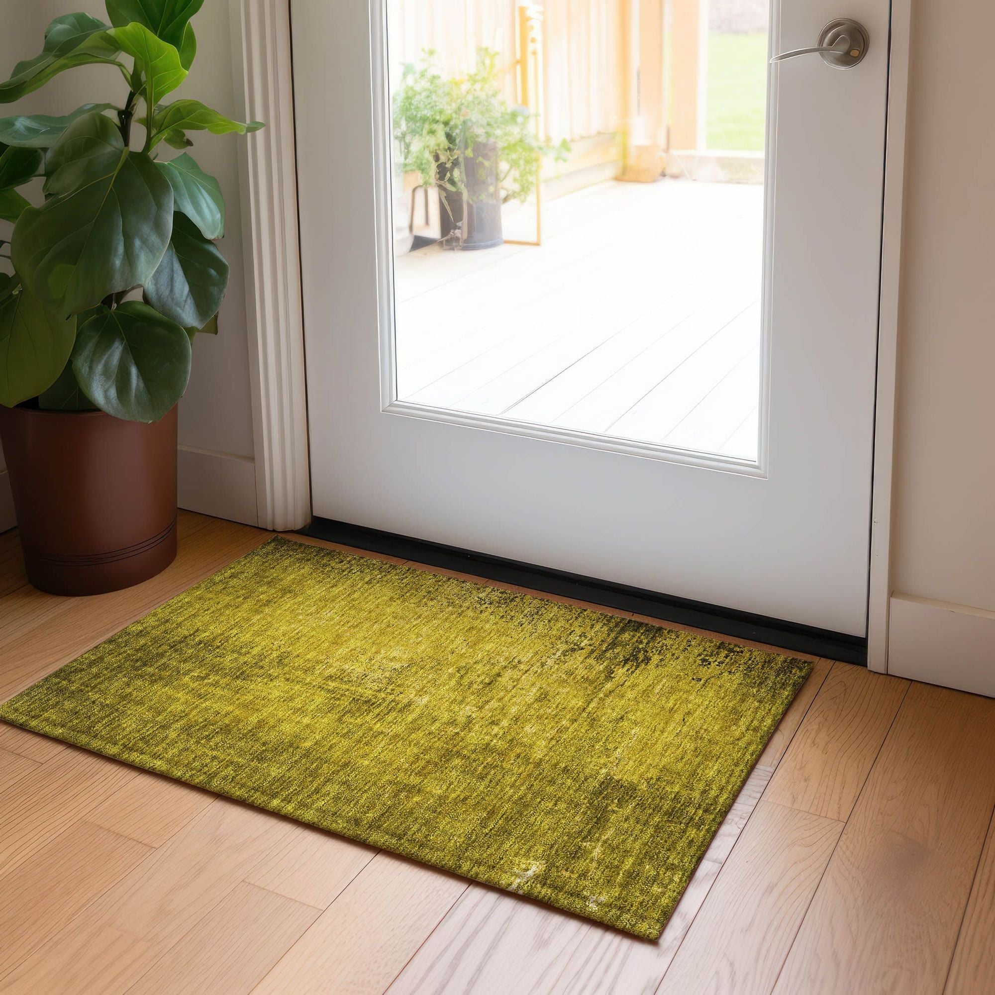 Machine Made ACN554 Gold Rugs