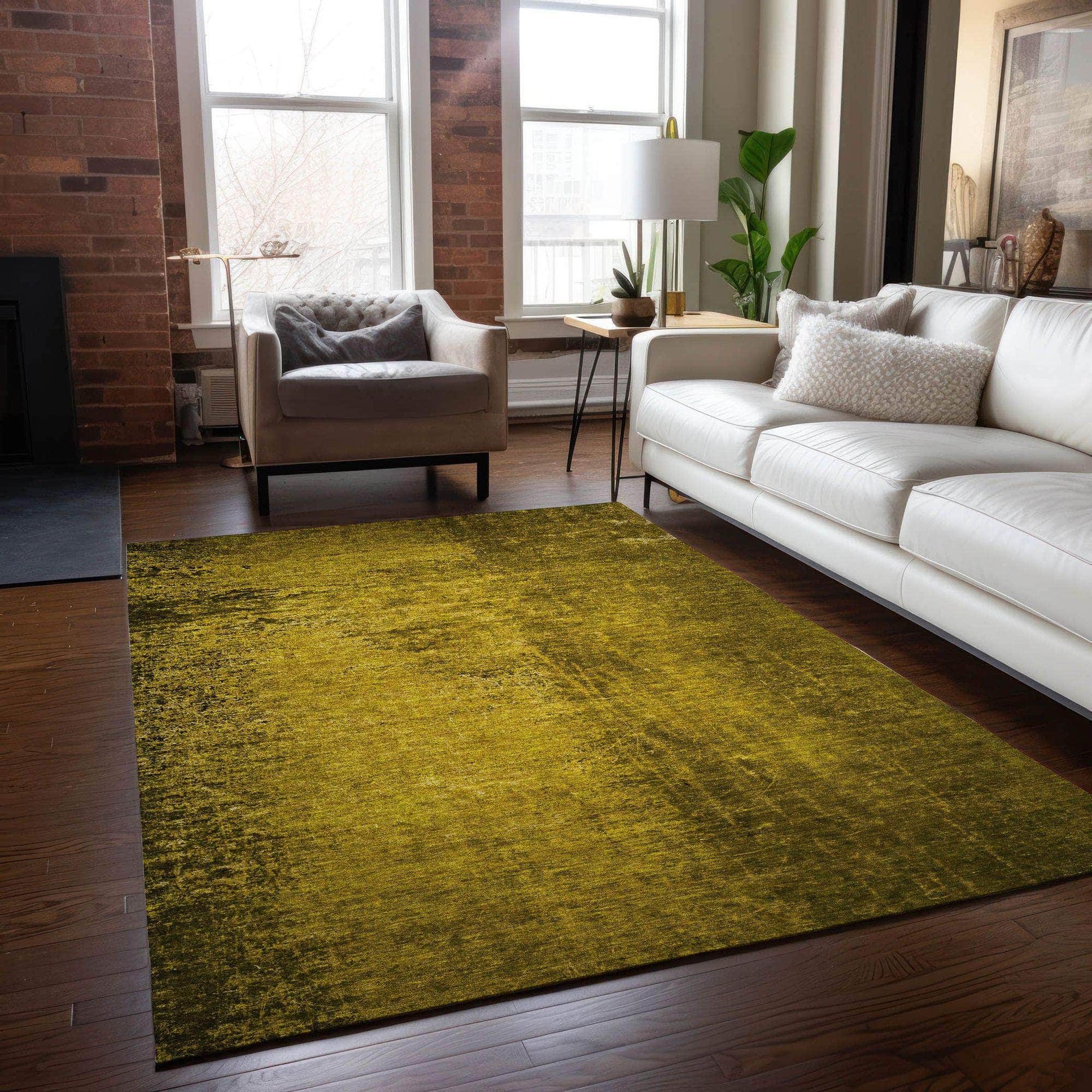 Machine Made ACN554 Gold Rugs
