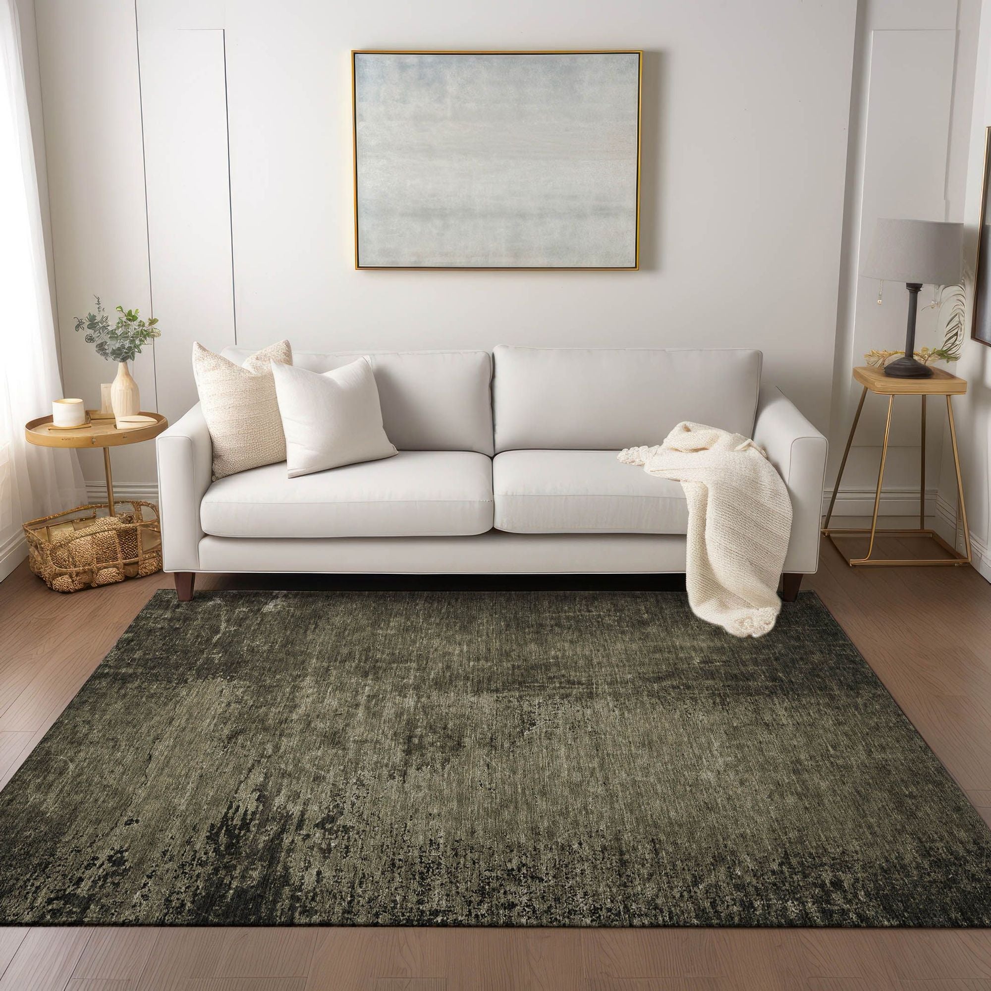 Machine Made ACN554 Gray Rugs
