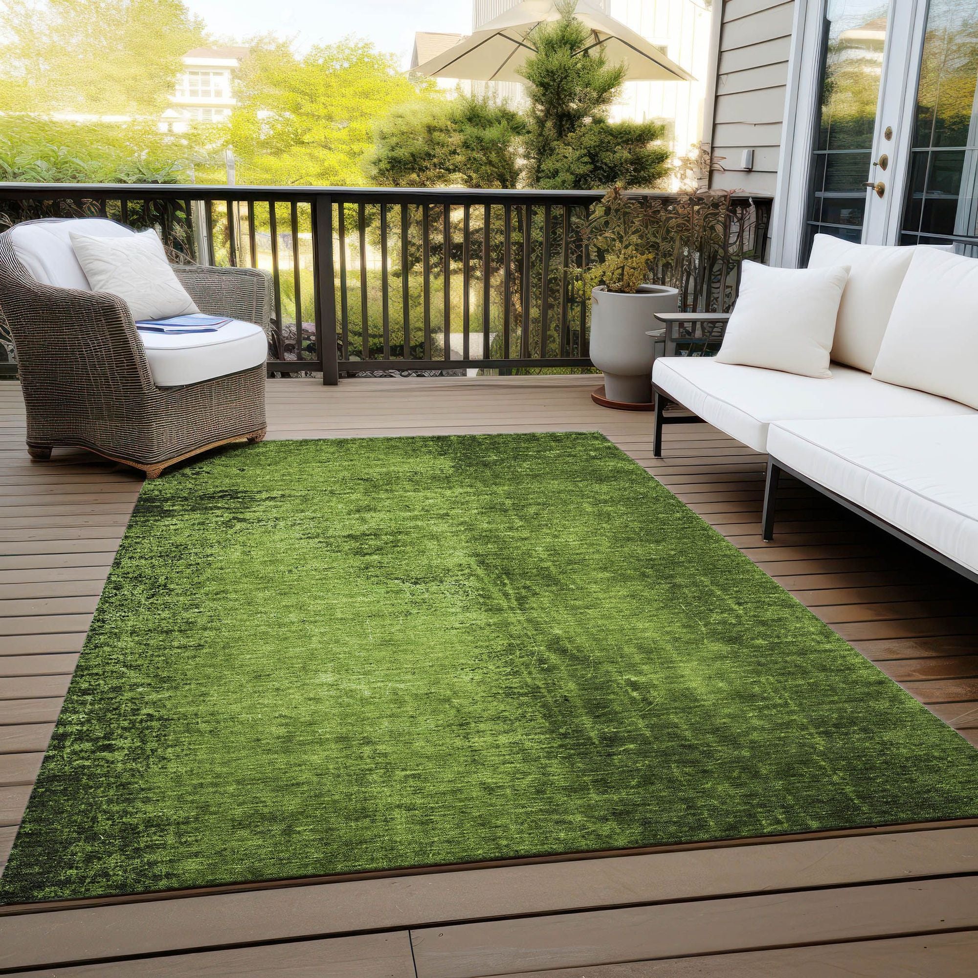 Machine Made ACN554 Green Rugs