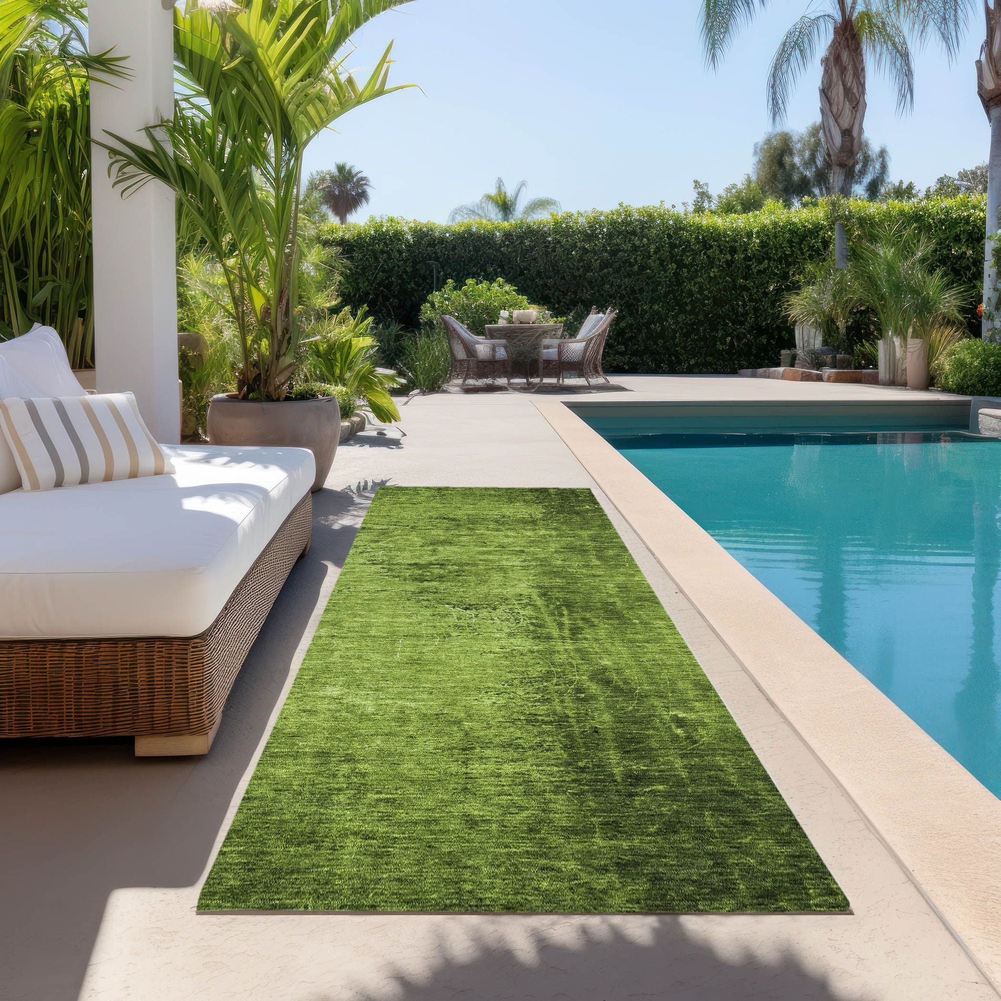 Machine Made ACN554 Green Rugs