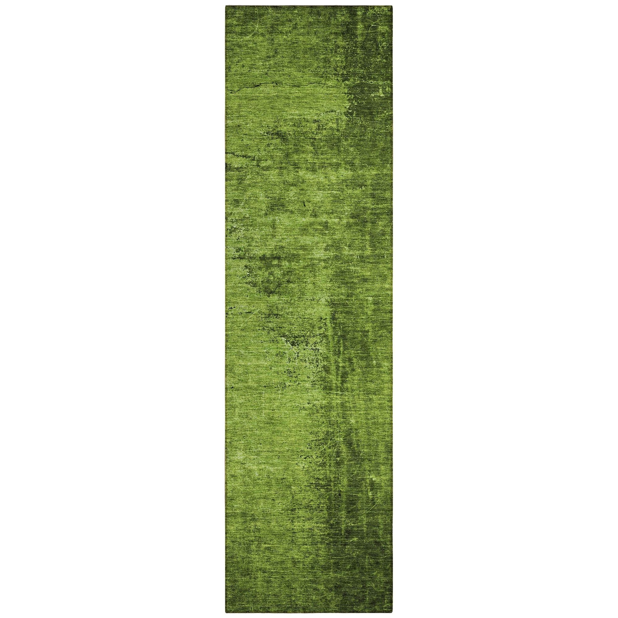 Machine Washable Green Rug - Indoor / Outdoor - Kids / Pet Friendly Organic Print Rug