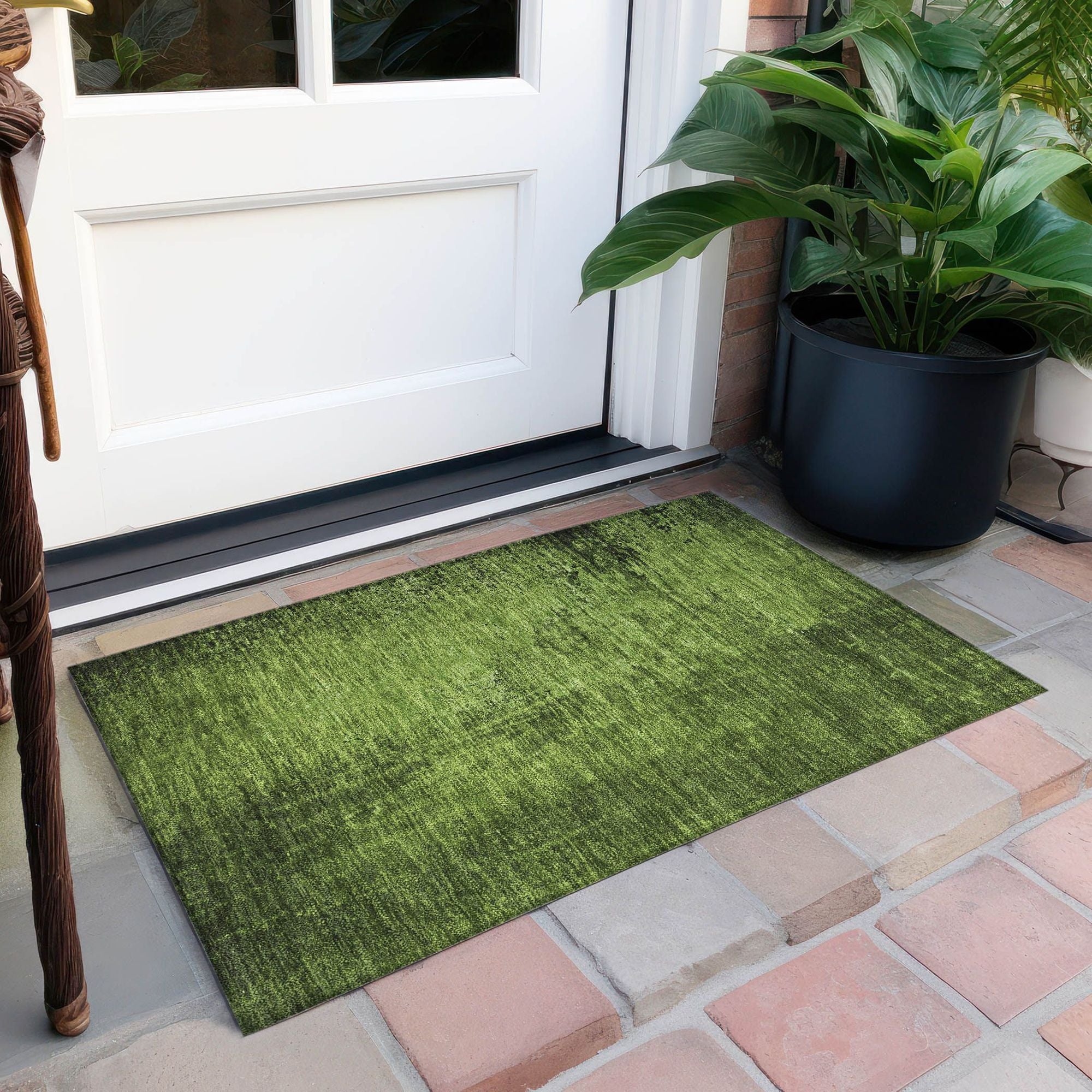 Machine Made ACN554 Green Rugs