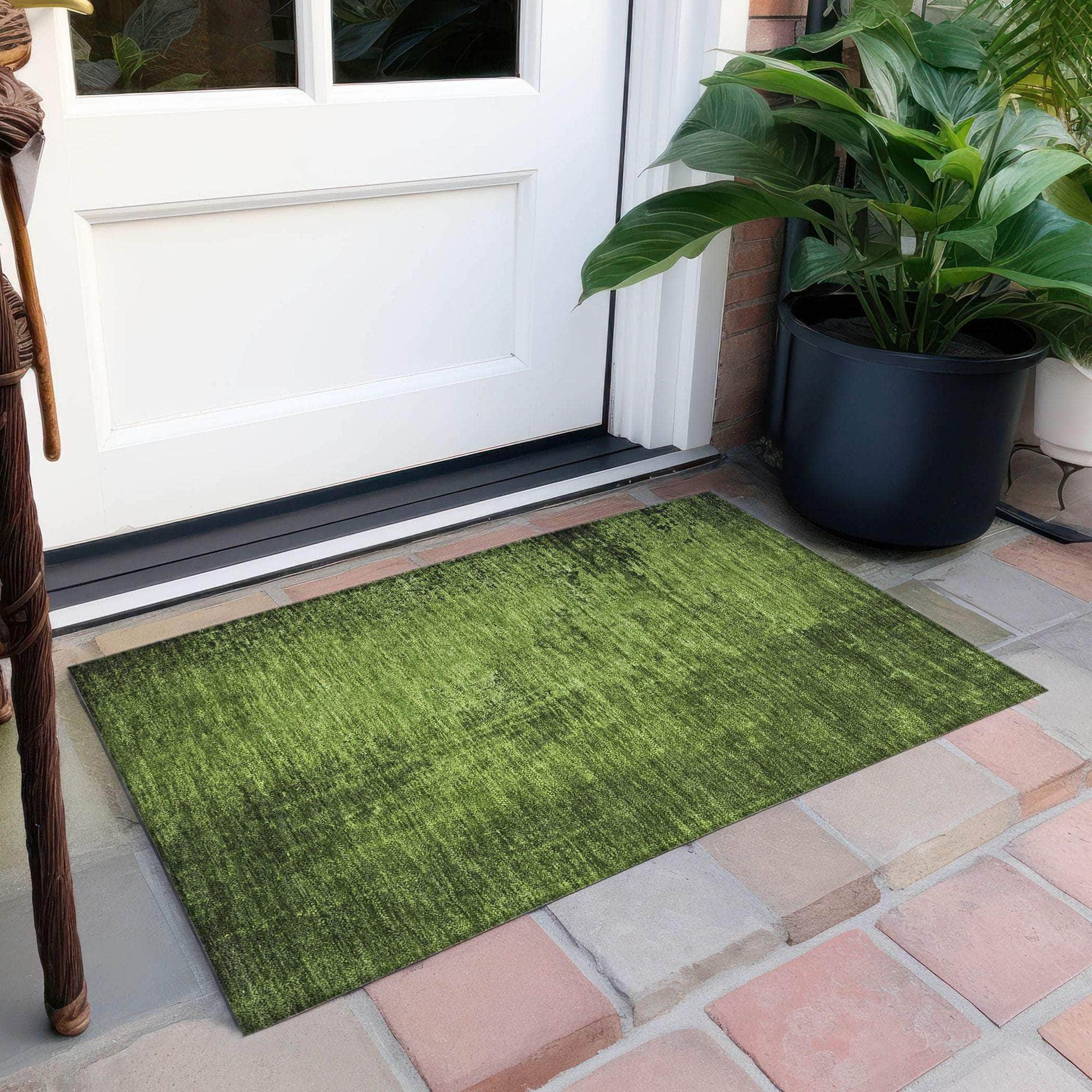 Machine Made ACN554 Green Rugs