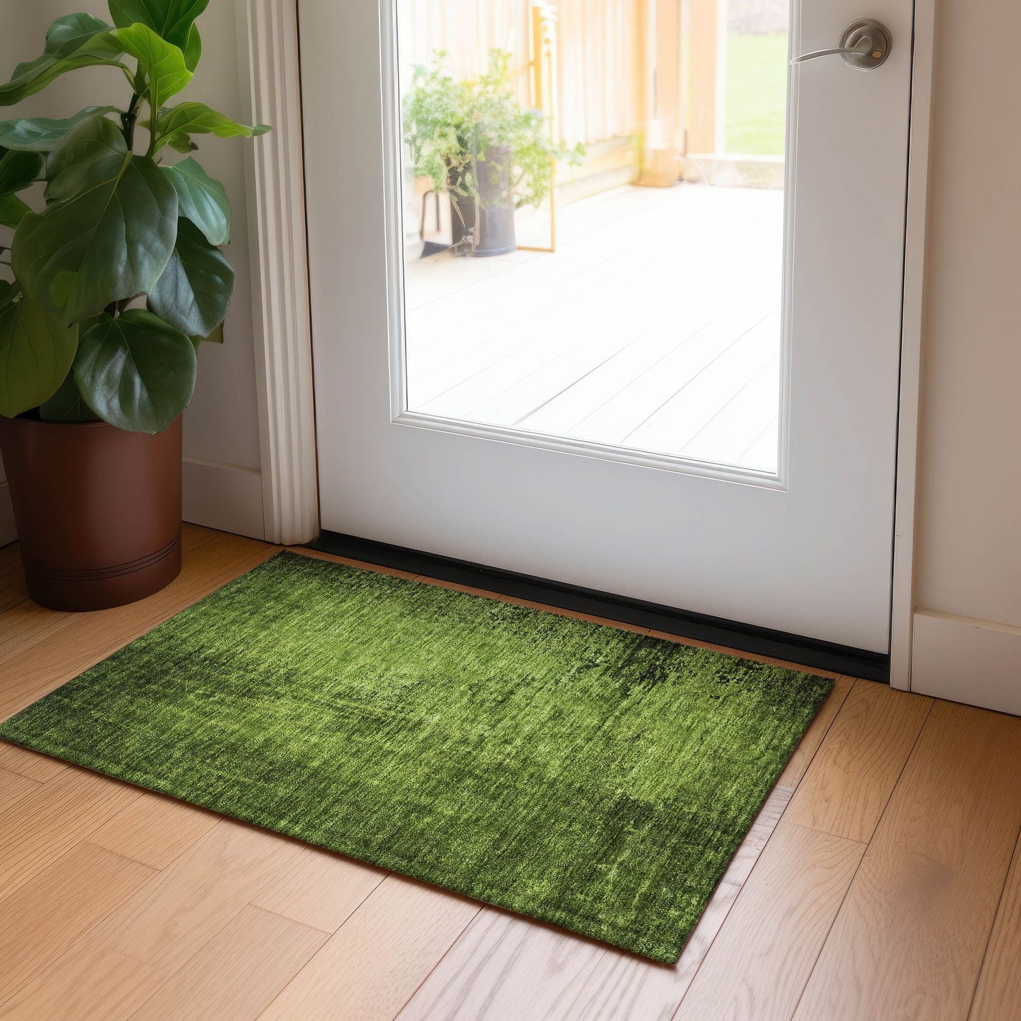 Machine Made ACN554 Green Rugs