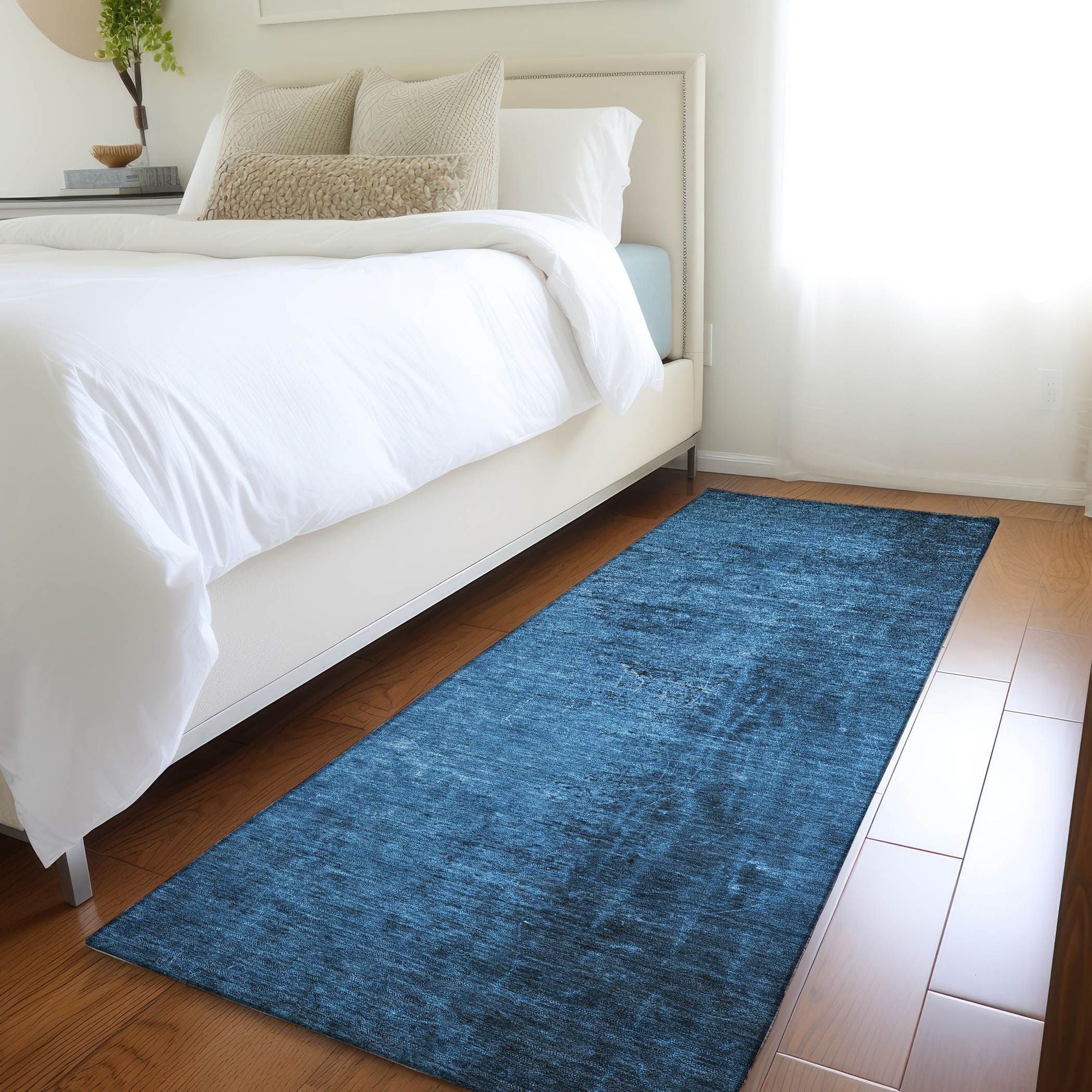 Machine Made ACN554 Navy Blue Rugs