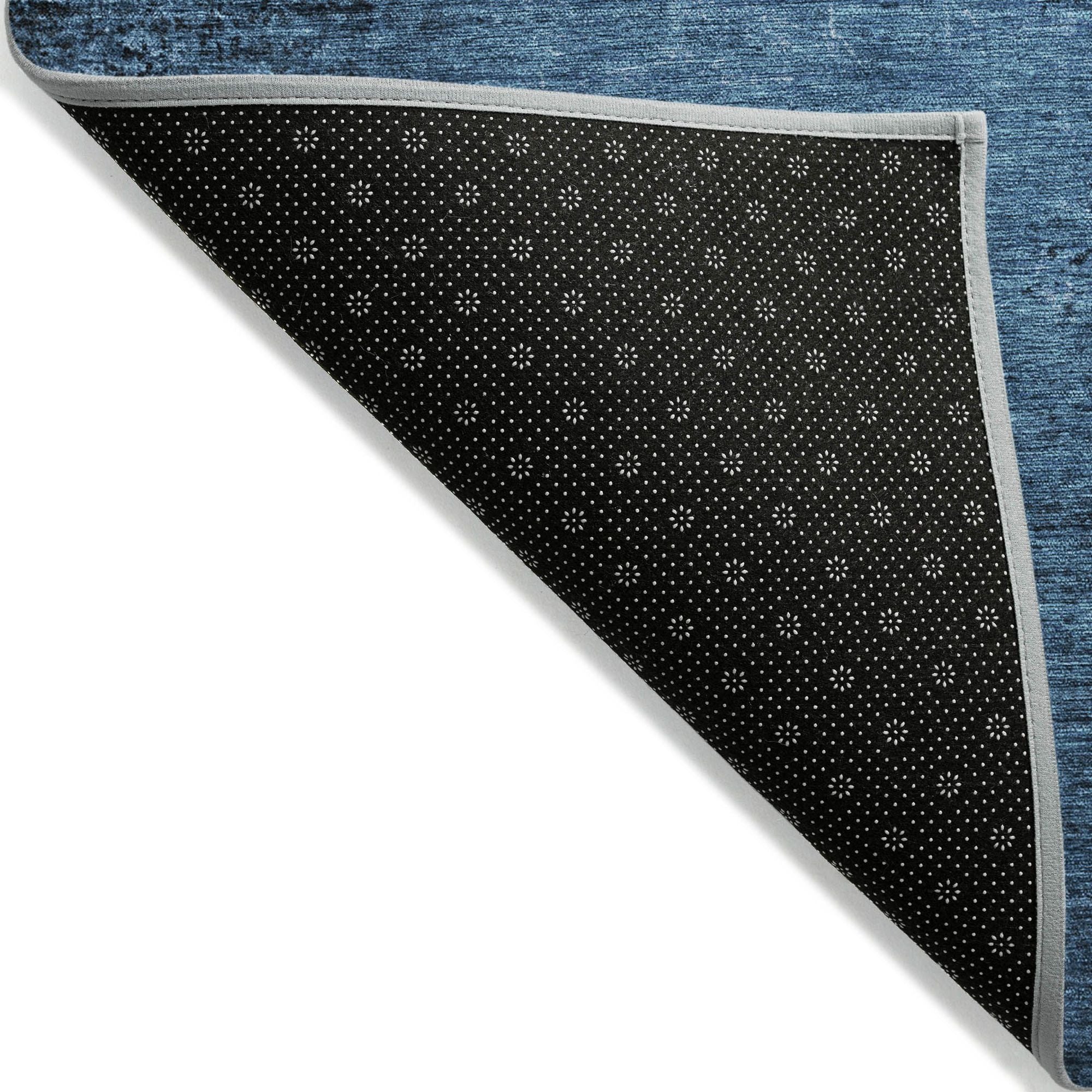 Machine Made ACN554 Navy Blue Rugs
