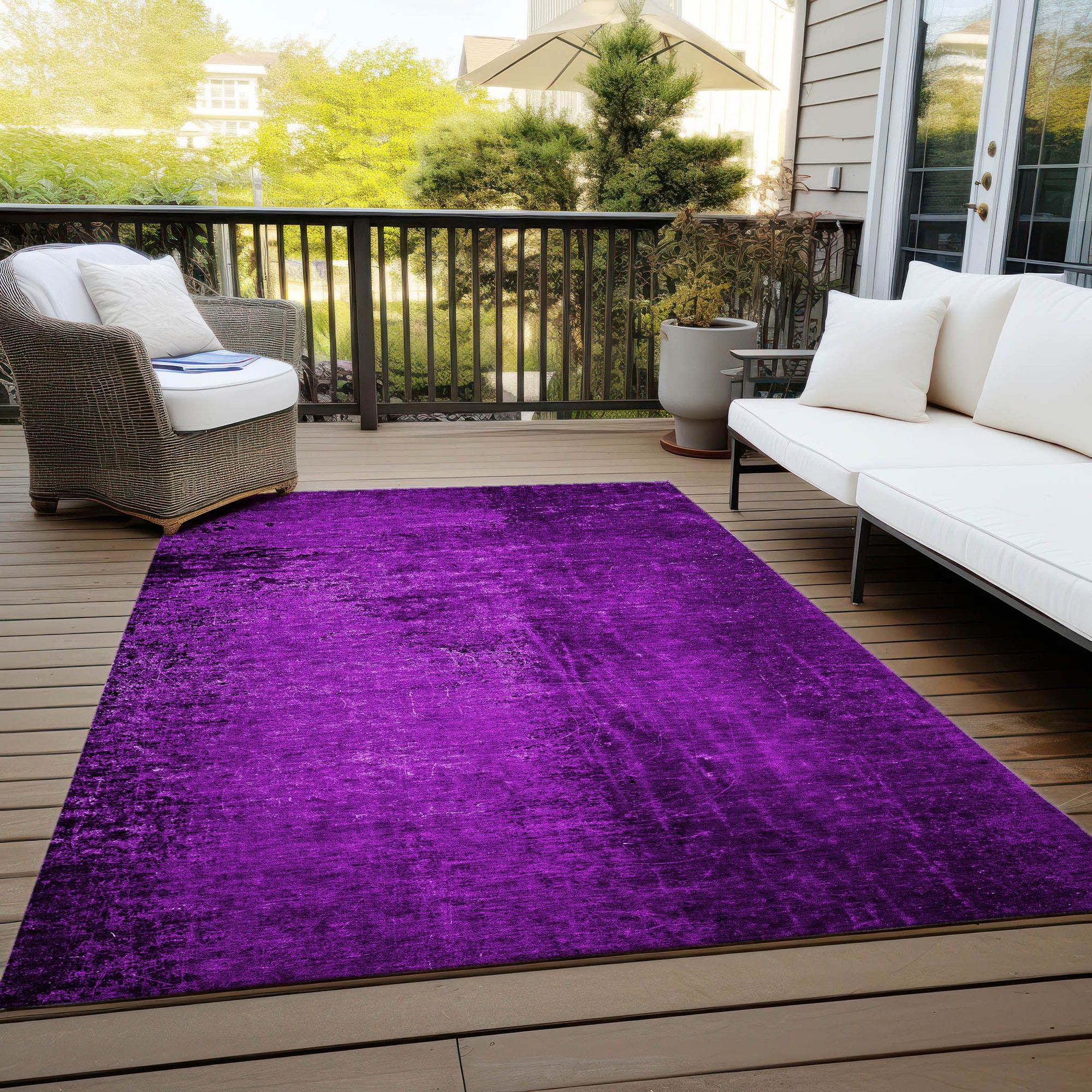Machine Made ACN554 Purple Rugs