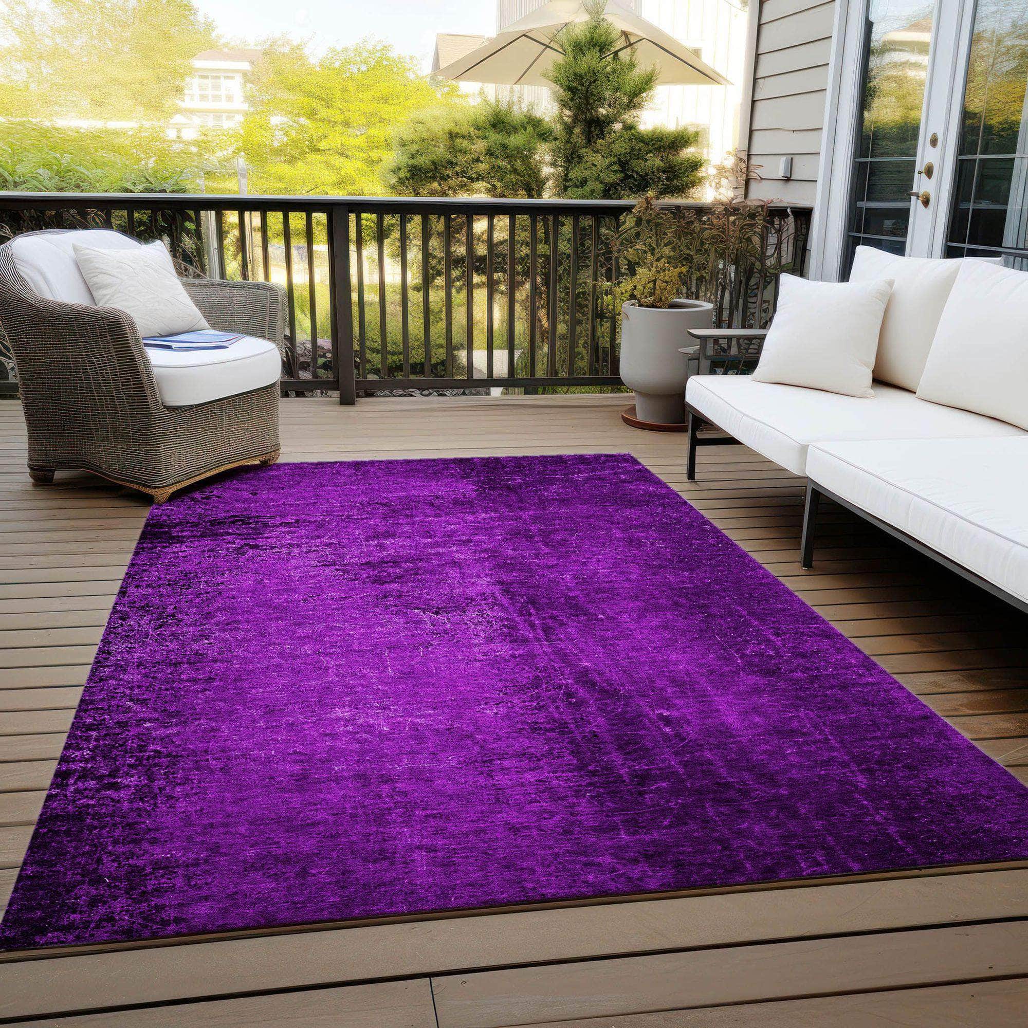 Machine Made ACN554 Purple Rugs