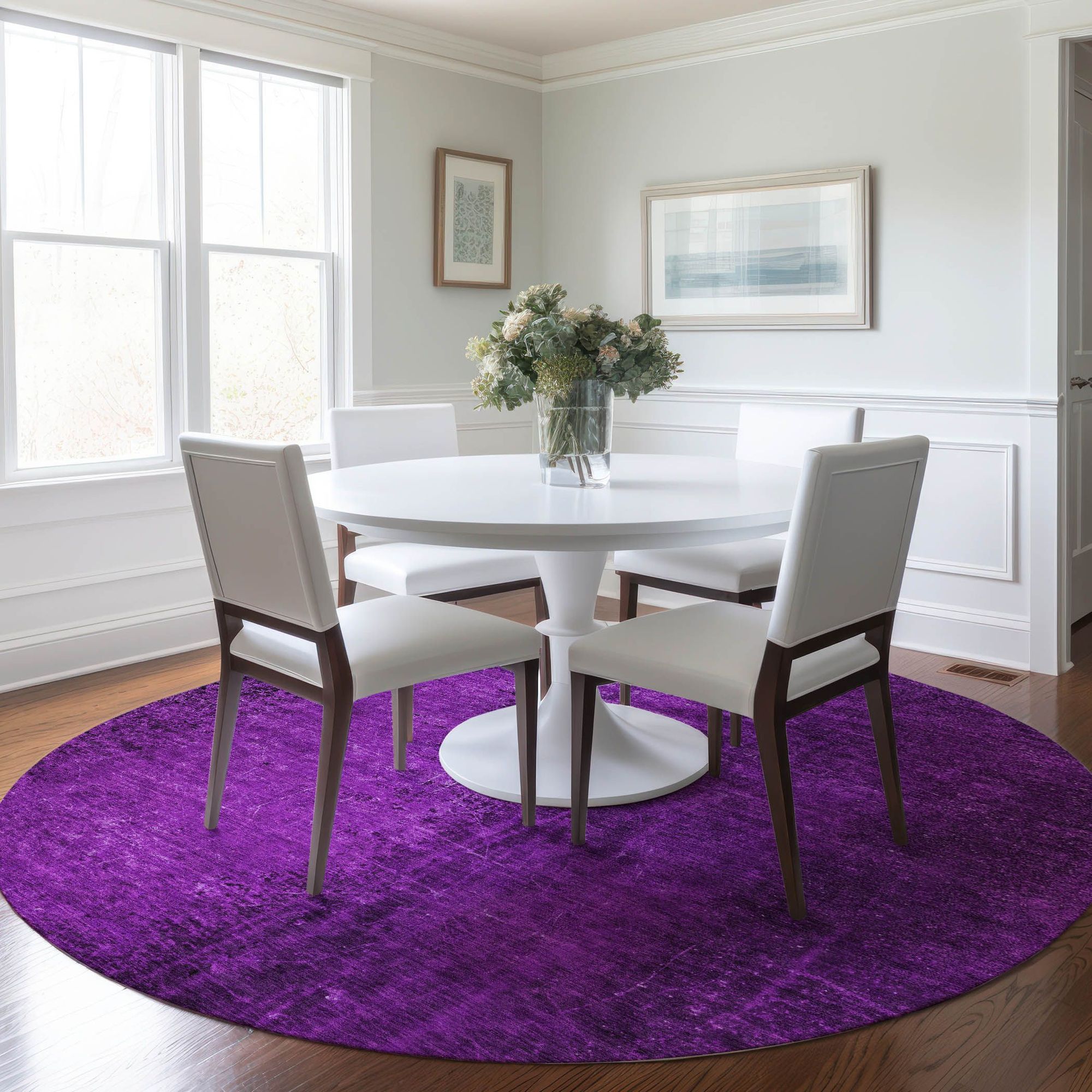 Machine Made ACN554 Purple Rugs