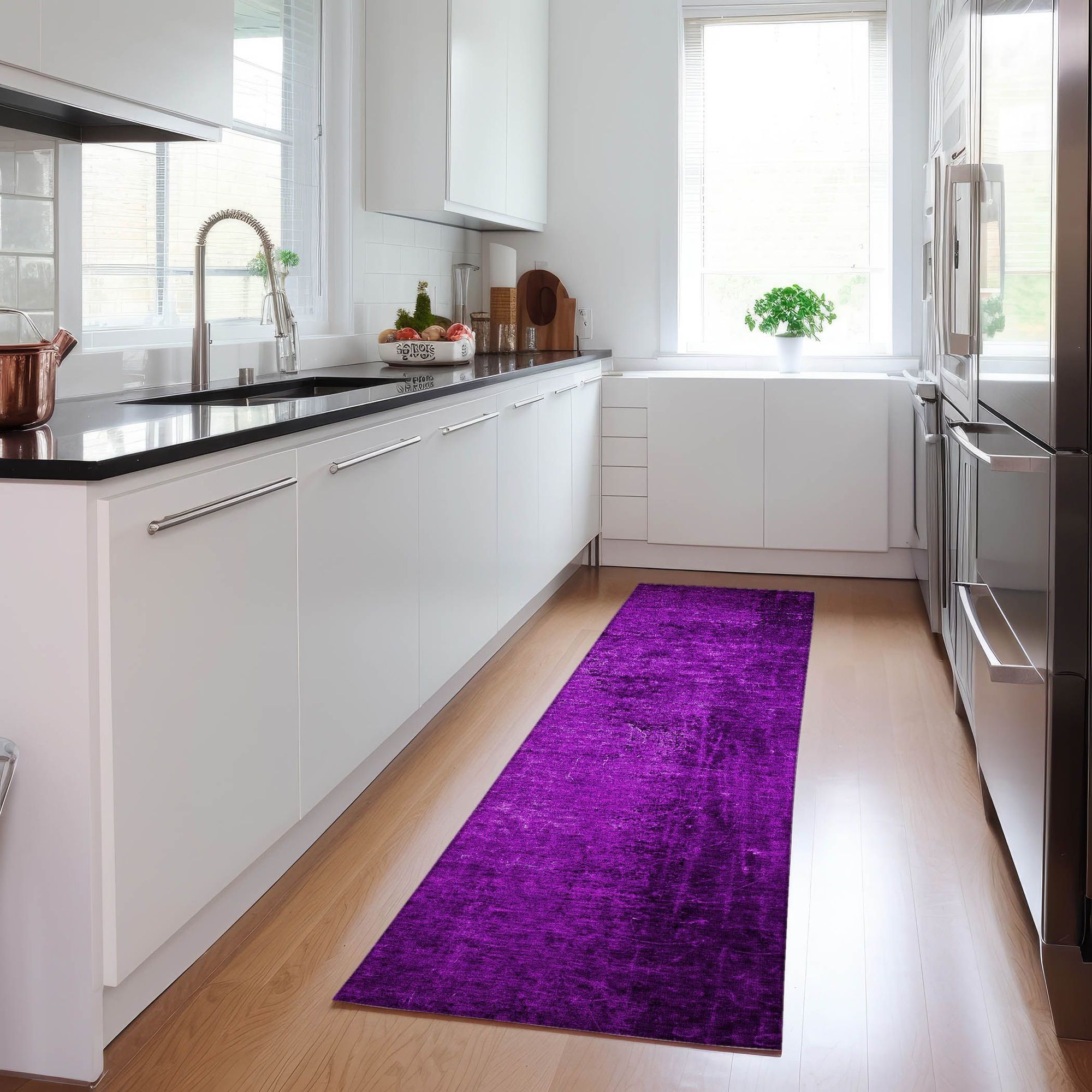 Machine Made ACN554 Purple Rugs
