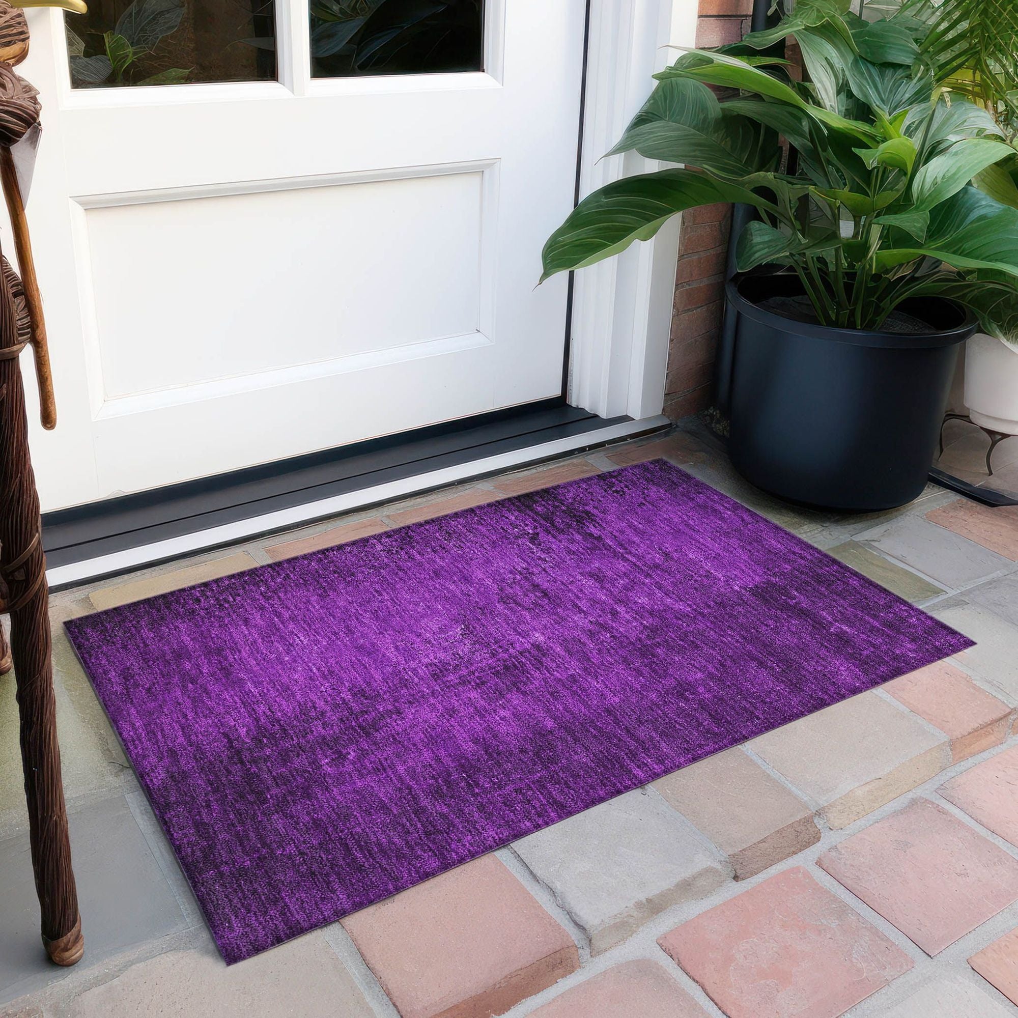 Machine Made ACN554 Purple Rugs