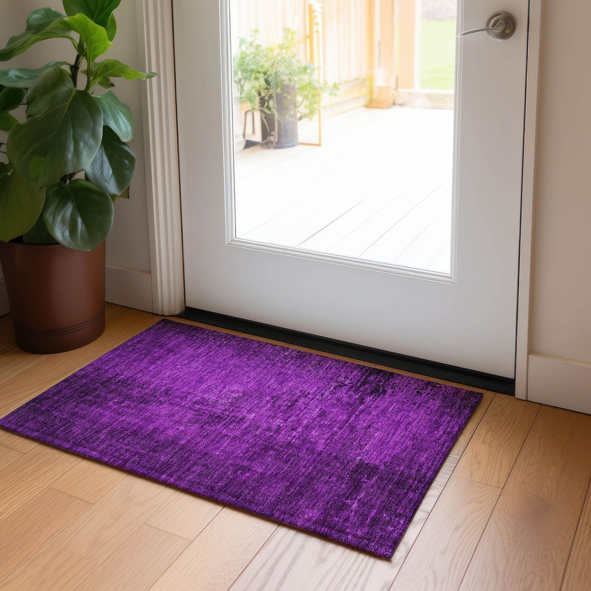 Machine Made ACN554 Purple Rugs