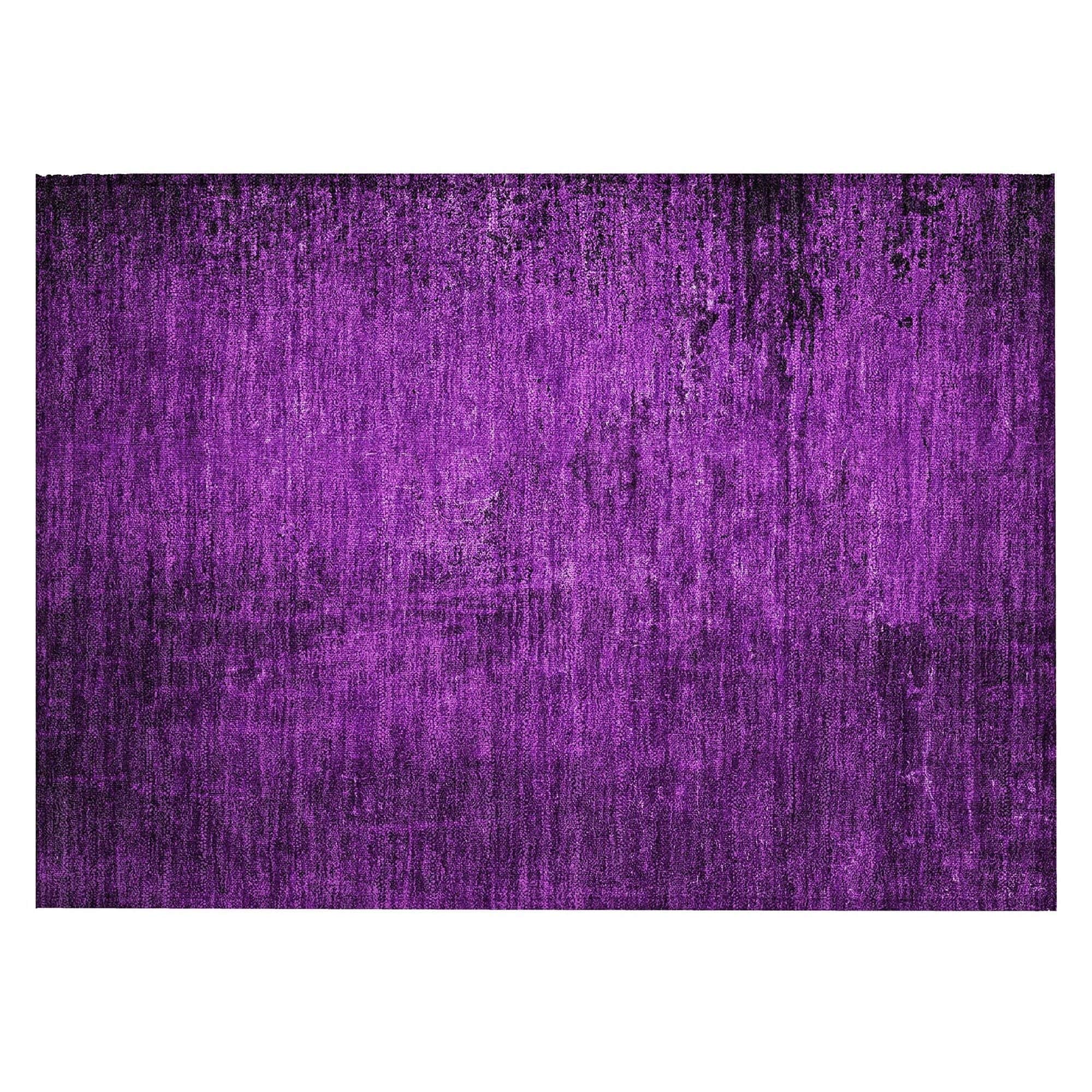 Machine Washable Purple Rug - Indoor / Outdoor - Kids / Pet Friendly Organic Print Rug