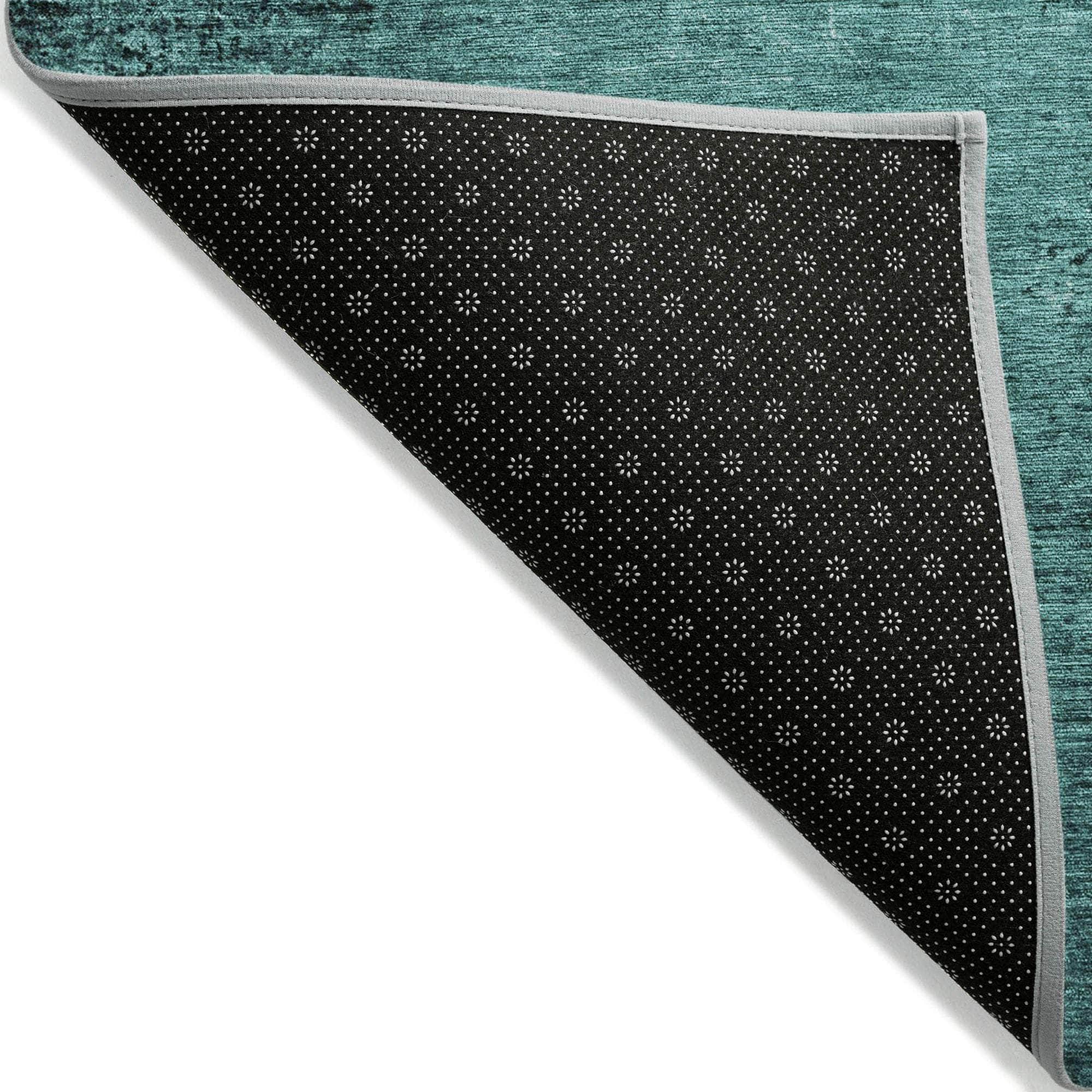 Machine Made ACN554 Teal Rugs