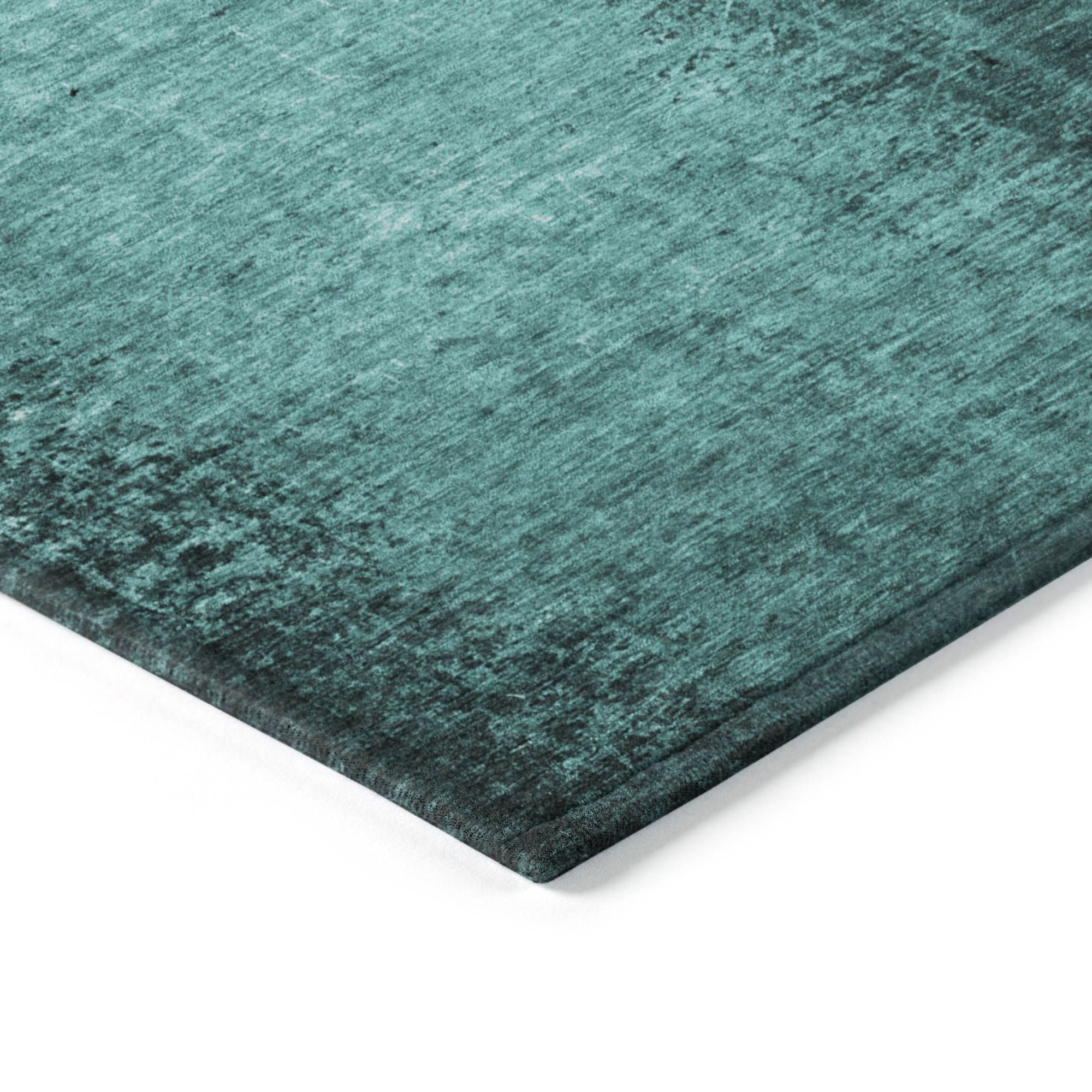 Machine Made ACN554 Teal Rugs