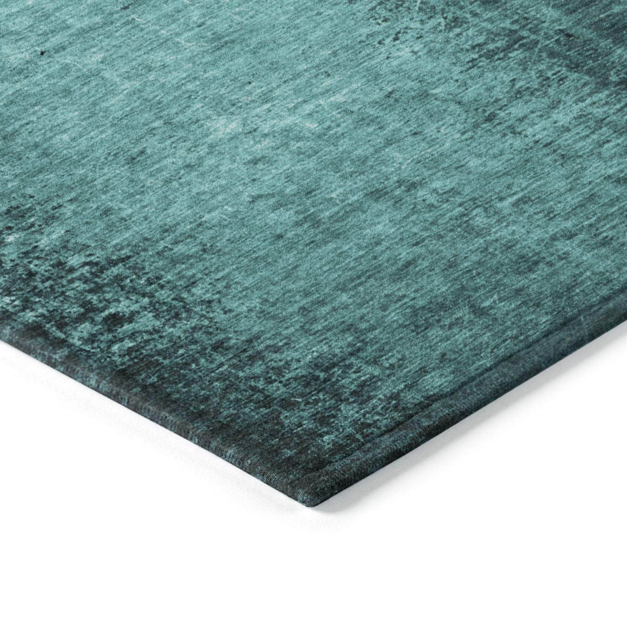 Machine Made ACN554 Teal Rugs