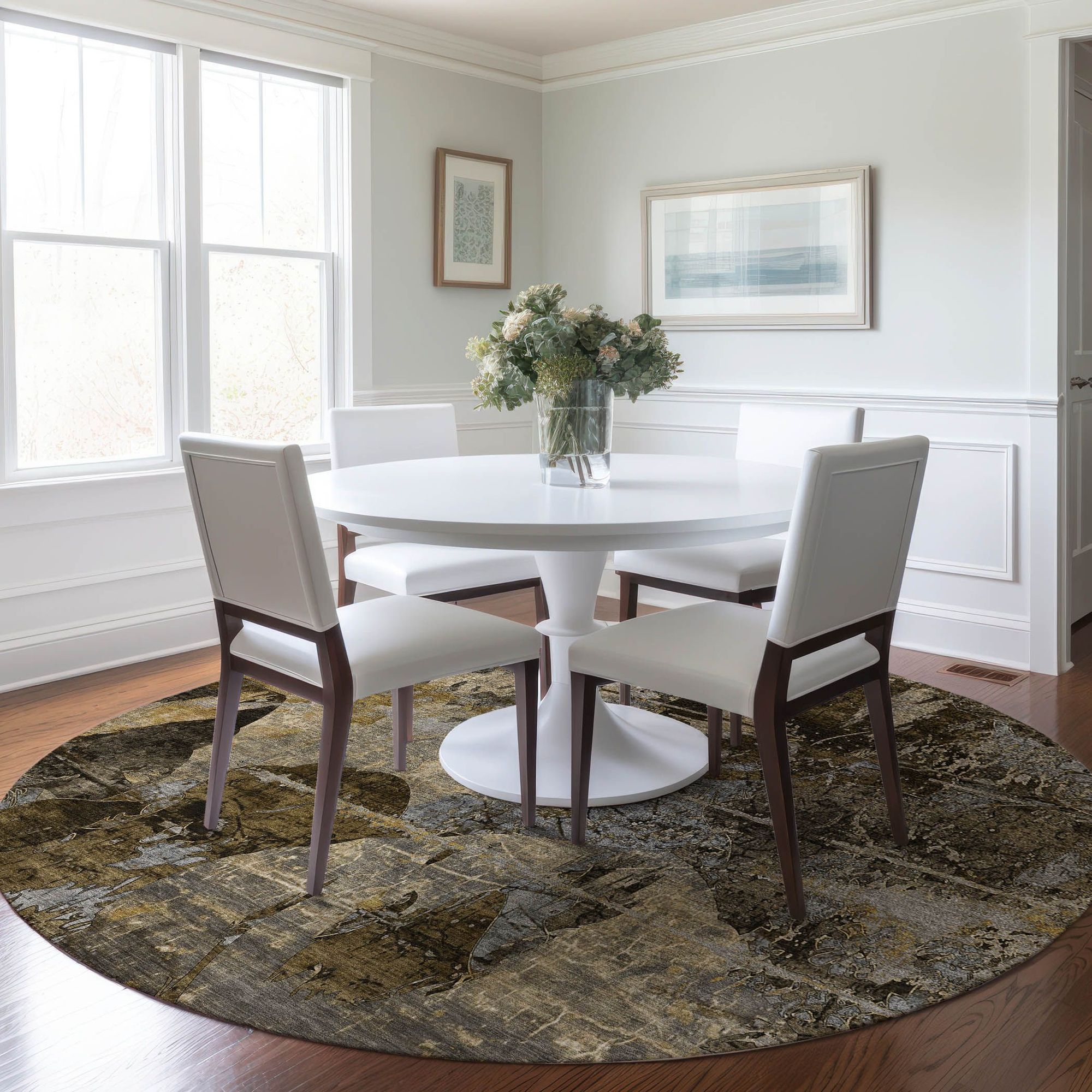 Machine Made ACN555 Mocha Brown Rugs
