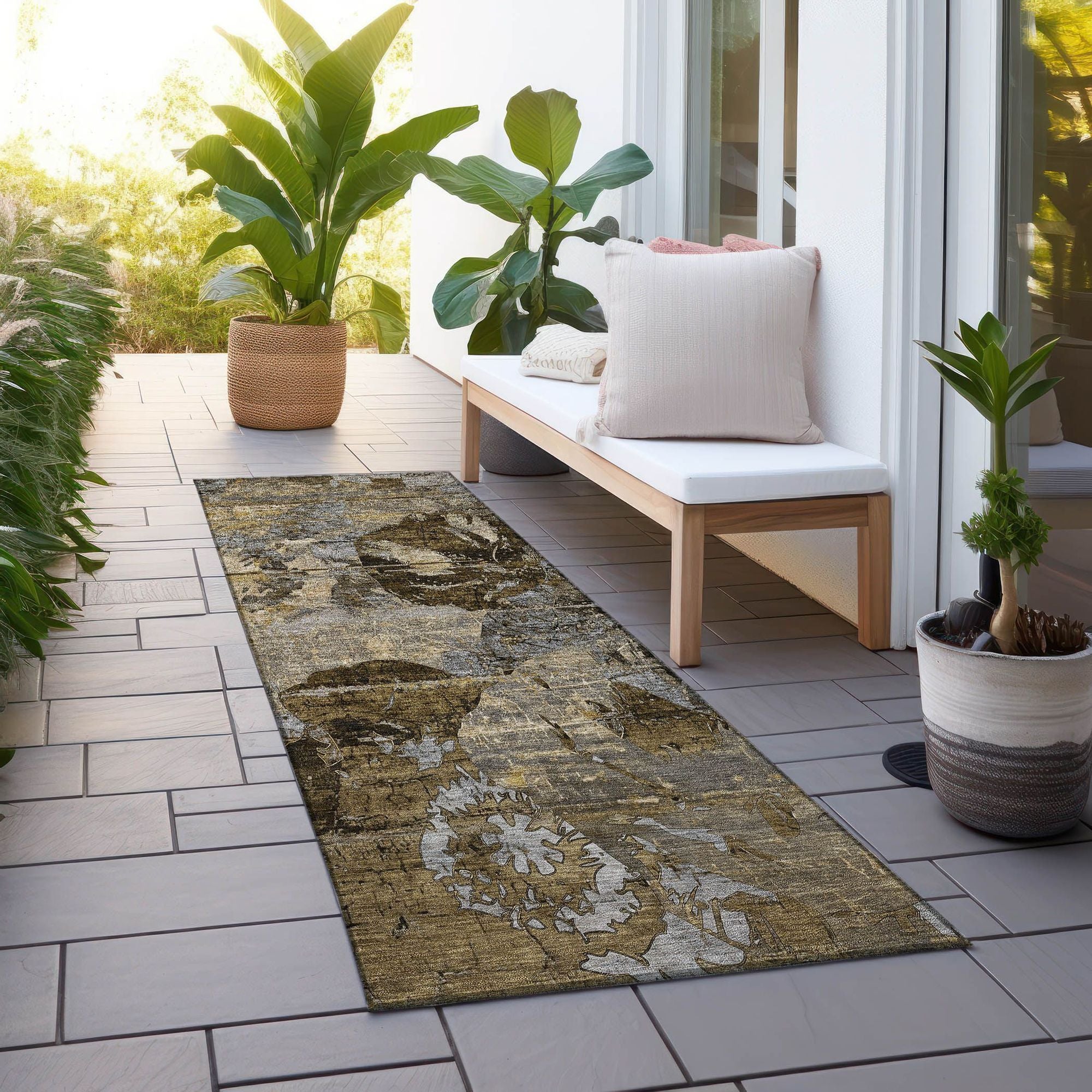 Machine Made ACN555 Mocha Brown Rugs