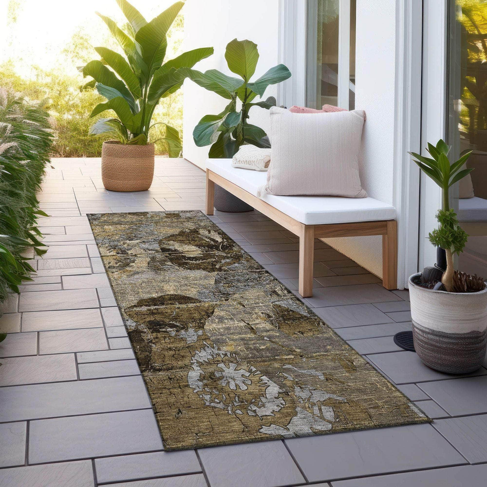 Machine Made ACN555 Mocha Brown Rugs
