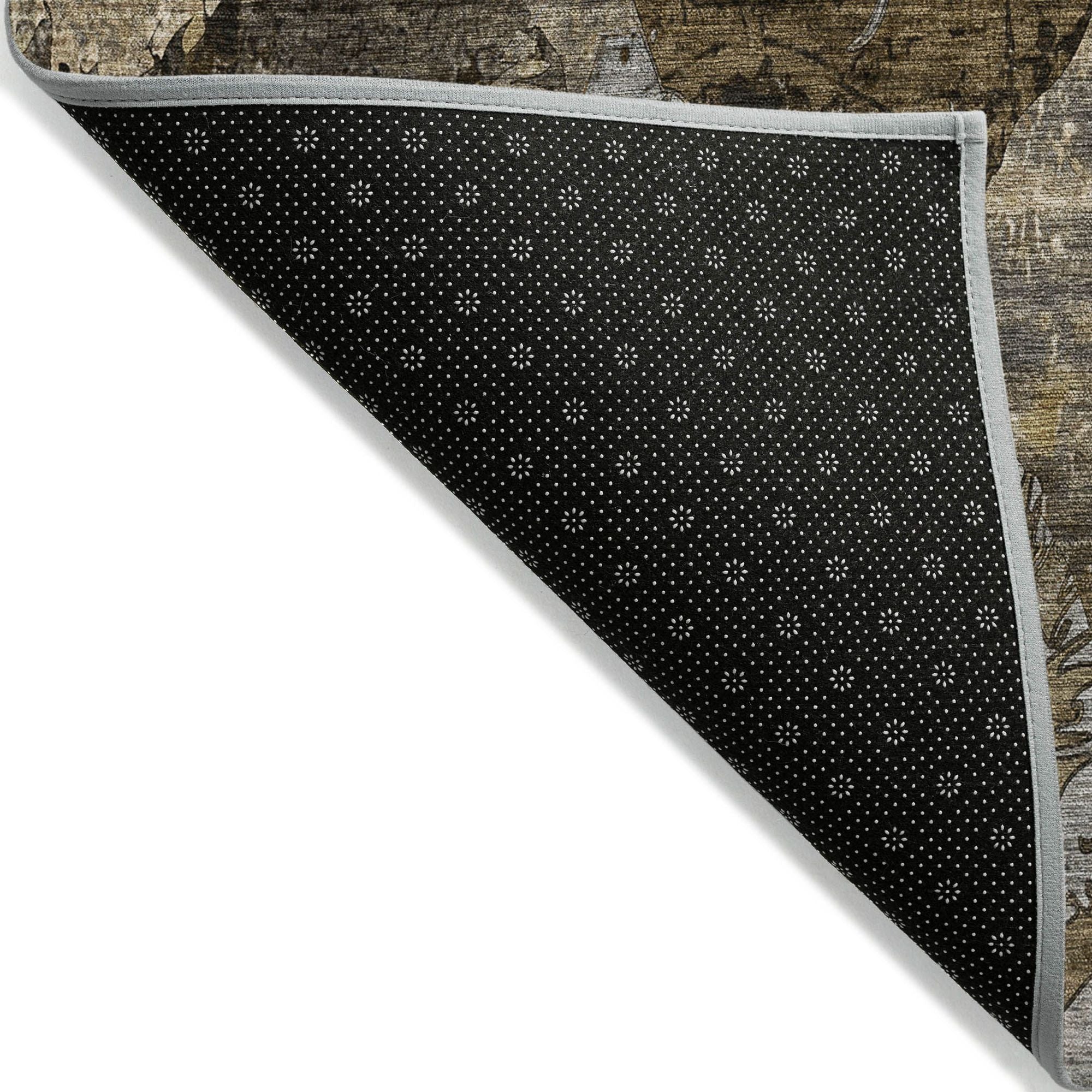 Machine Made ACN555 Mocha Brown Rugs